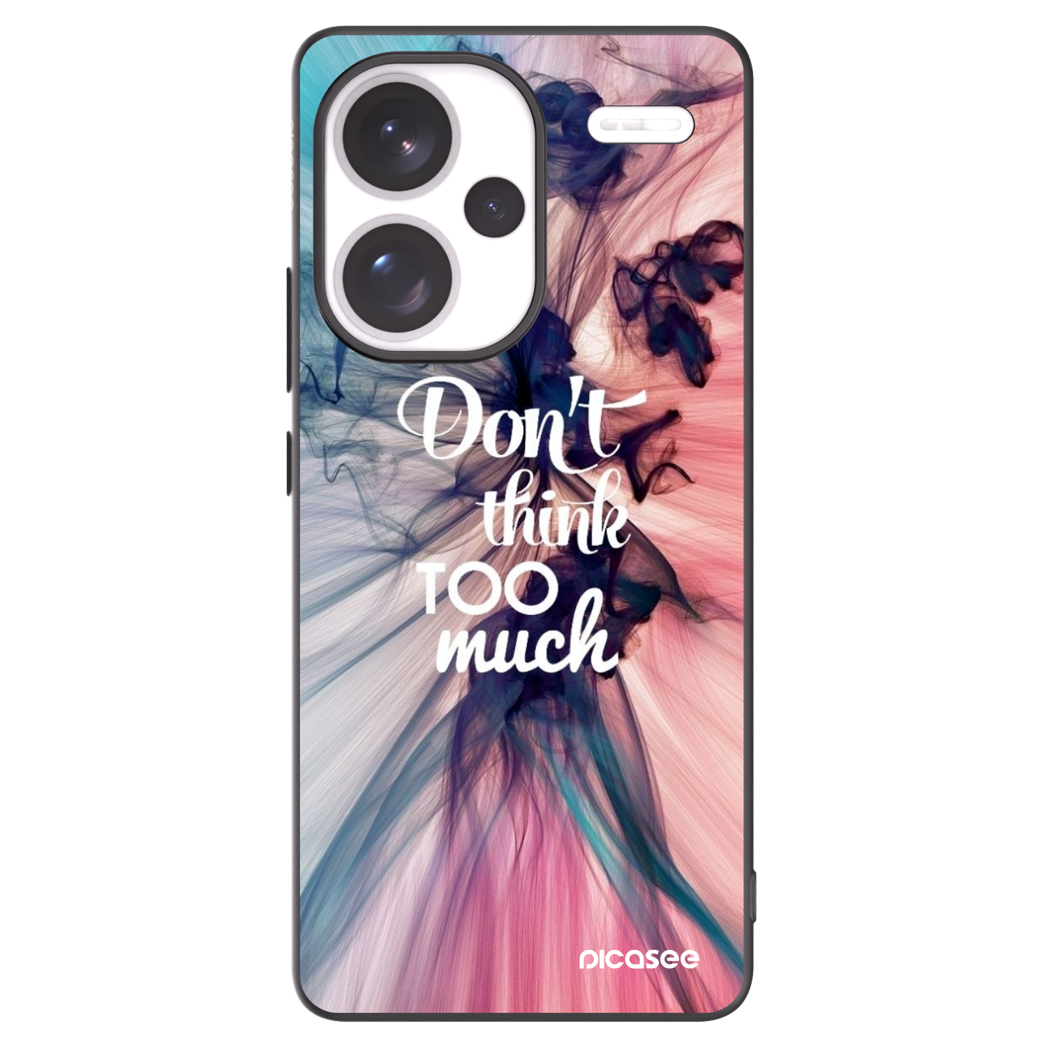 Picasee Μαύρη θήκη σιλικόνης για Xiaomi Redmi Note 13 Pro+ 5G - Don't think TOO much