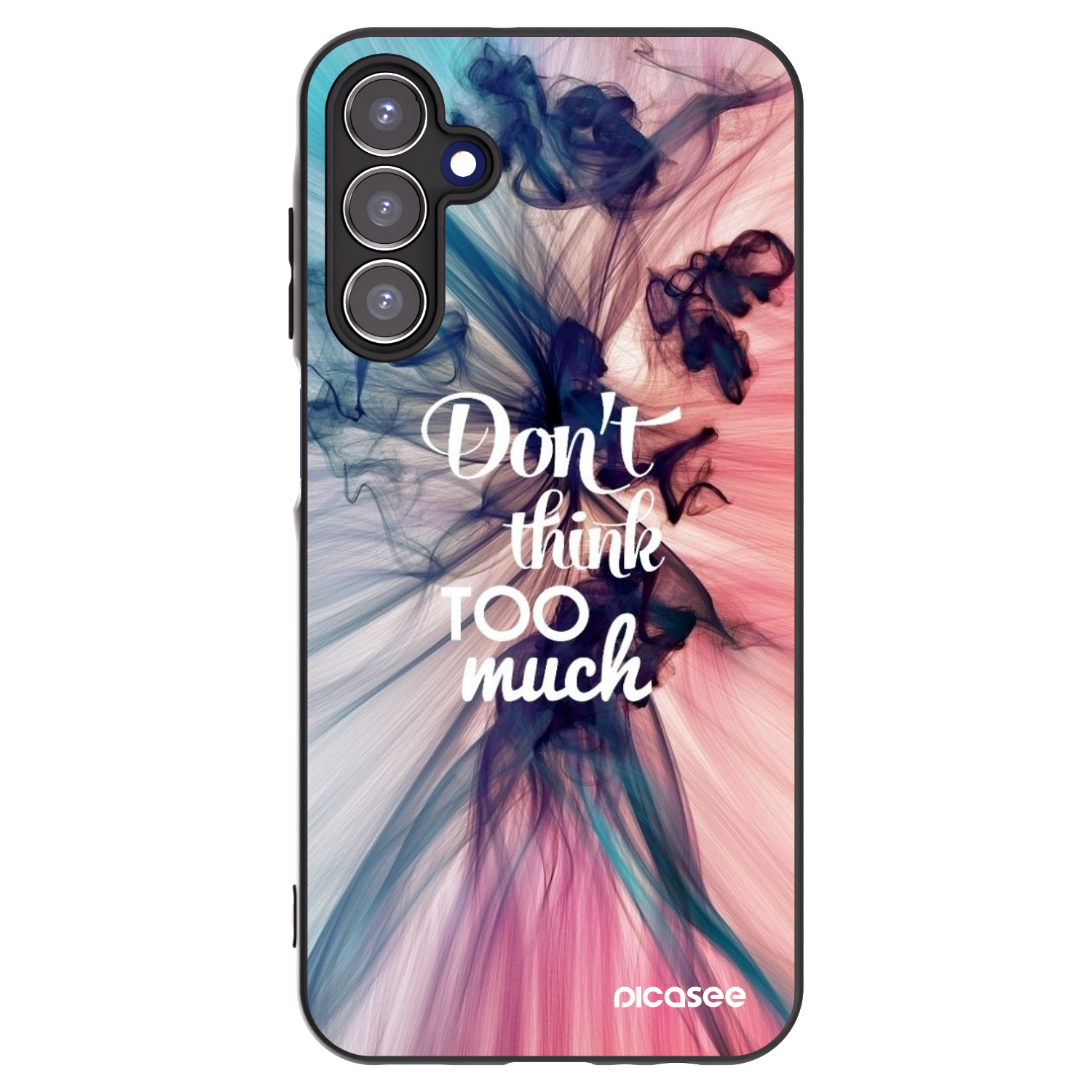 Picasee Μαύρη θήκη σιλικόνης για Samsung Galaxy A15 A156B 5G - Don't think TOO much
