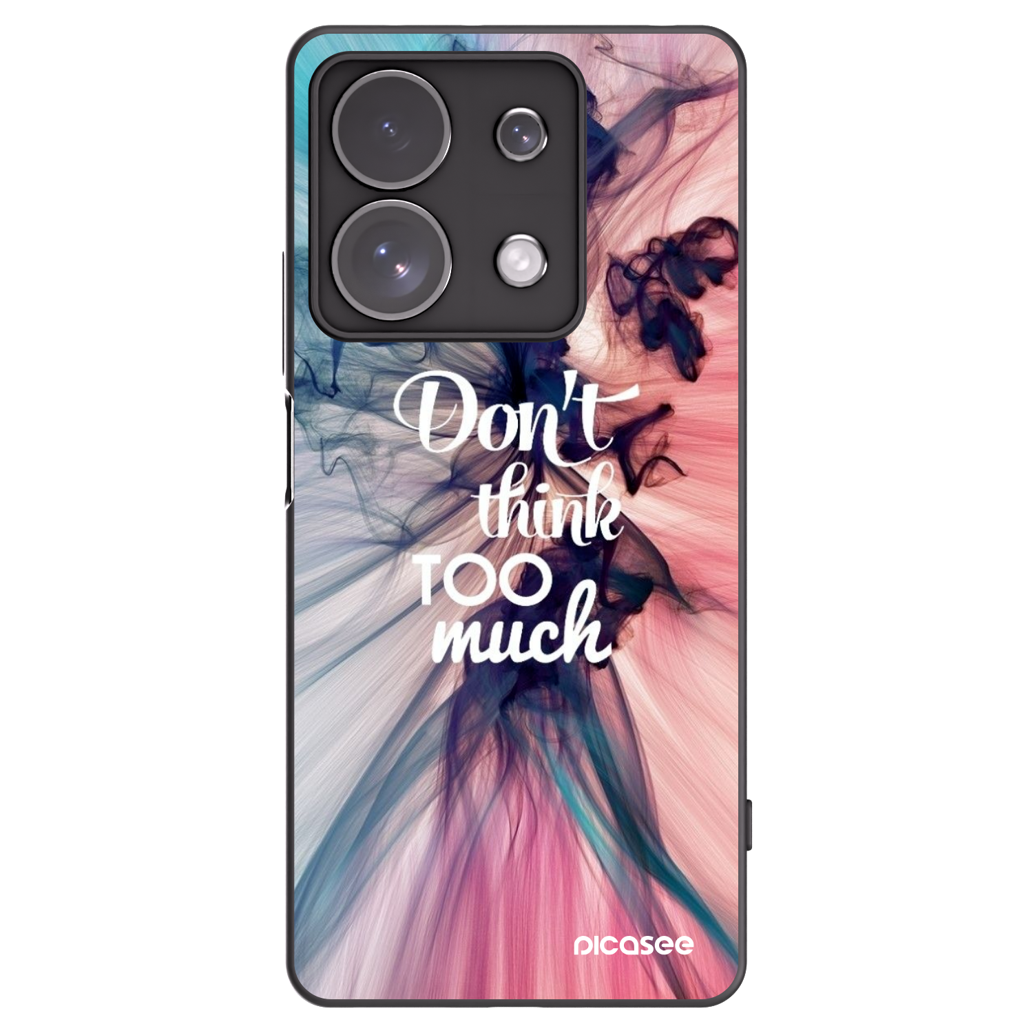 Picasee Μαύρη θήκη σιλικόνης για Xiaomi Redmi Note 13 Pro 4G - Don't think TOO much