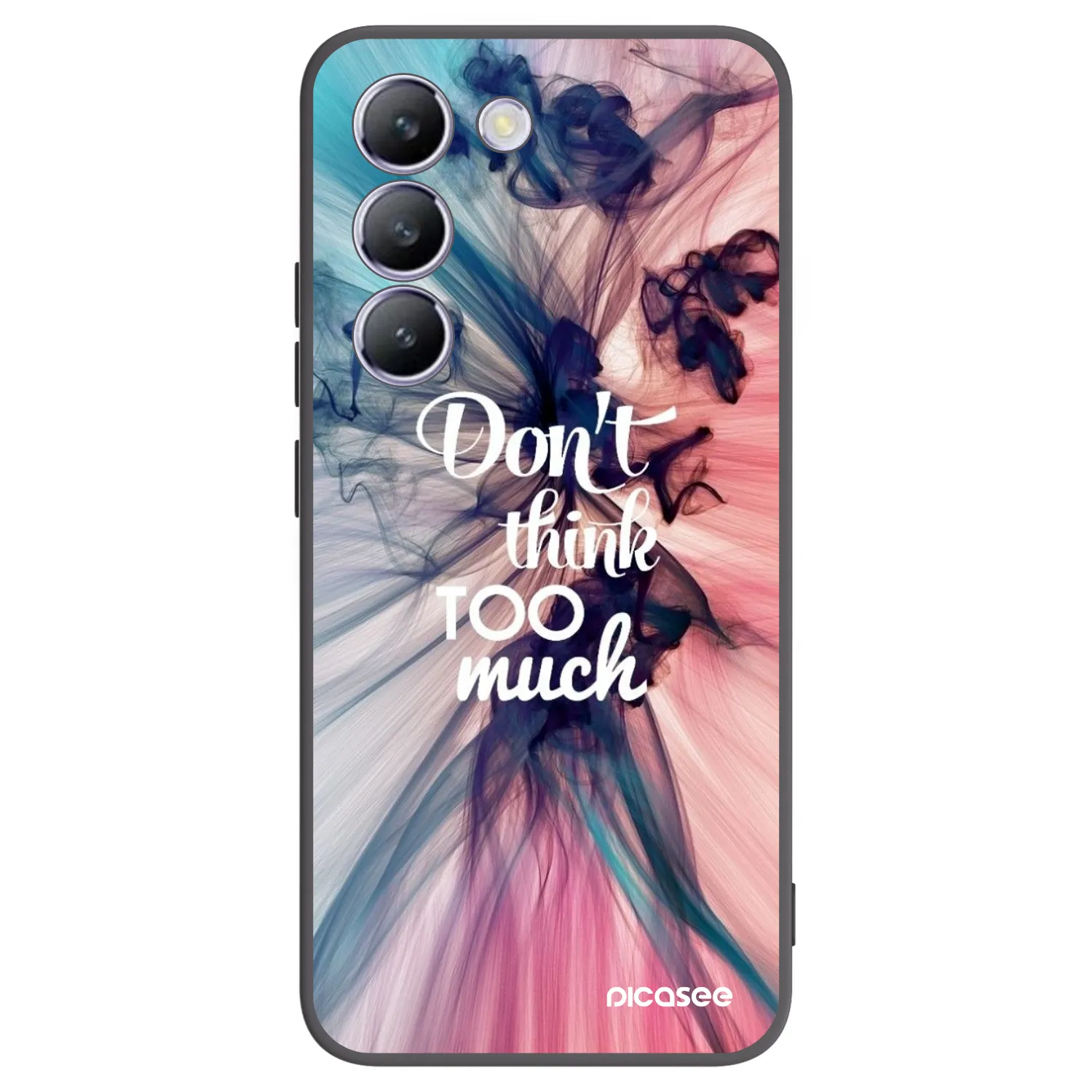 Picasee Μαύρη θήκη σιλικόνης για Vivo V40 SE 5G - Don't think TOO much