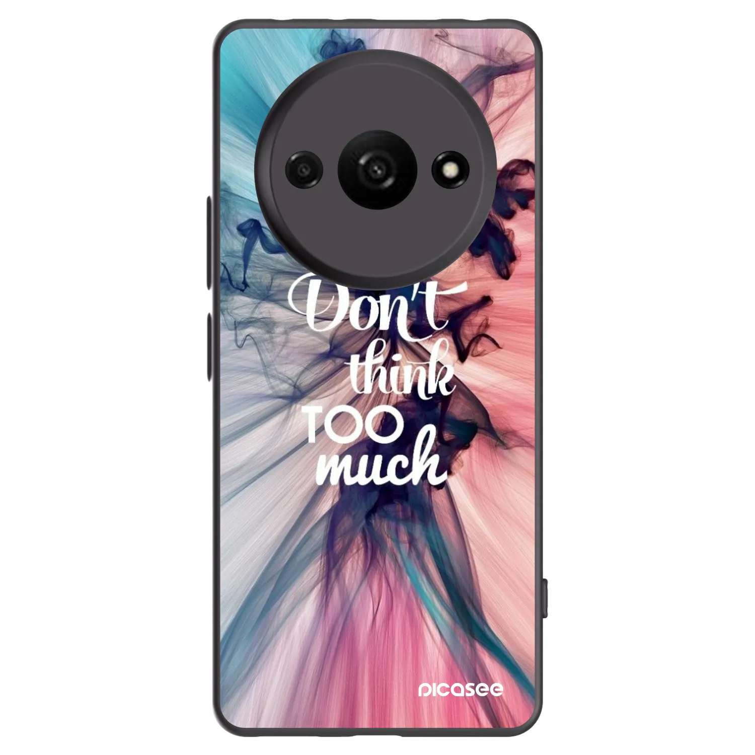 Picasee Μαύρη θήκη σιλικόνης για Xiaomi Redmi A3 - Don't think TOO much