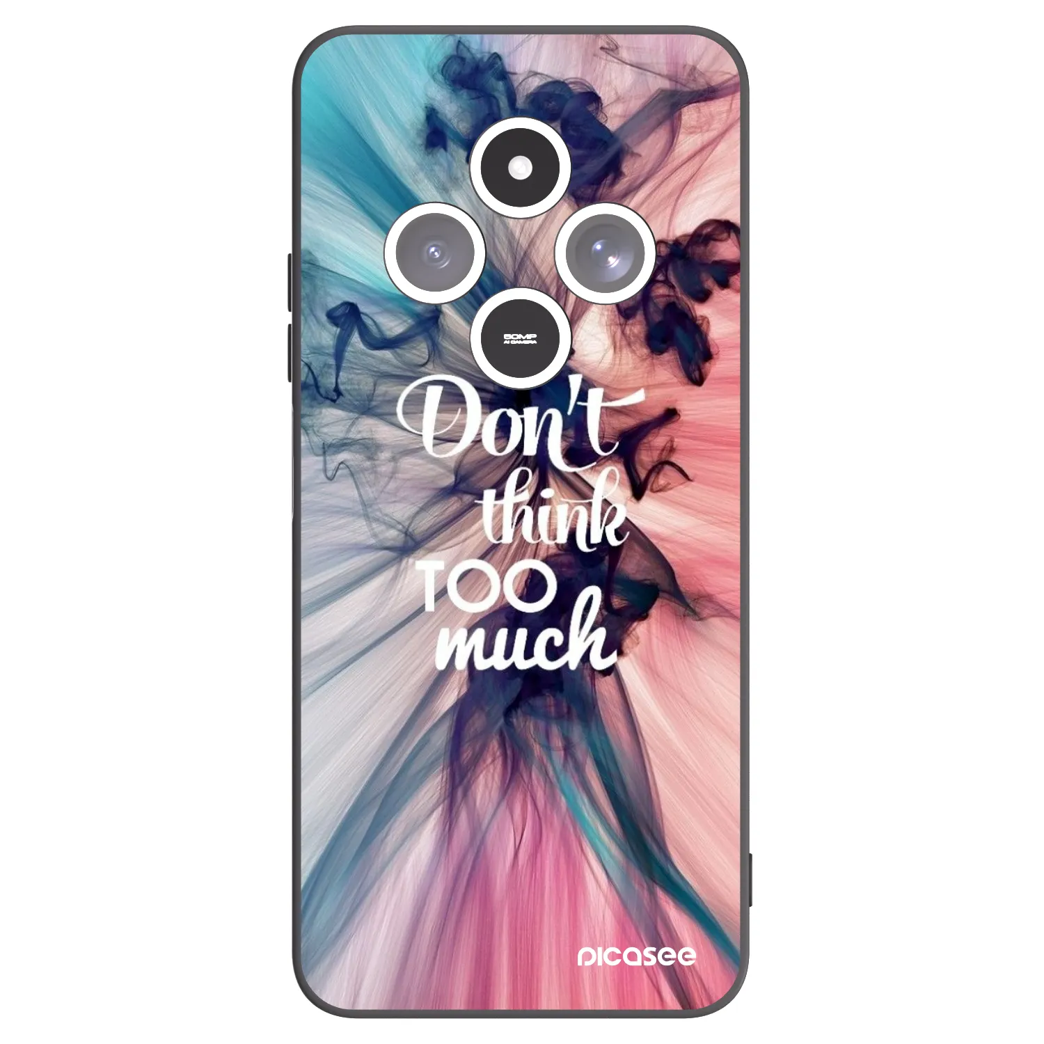 Picasee Μαύρη θήκη σιλικόνης για Xiaomi Redmi 14C - Don't think TOO much