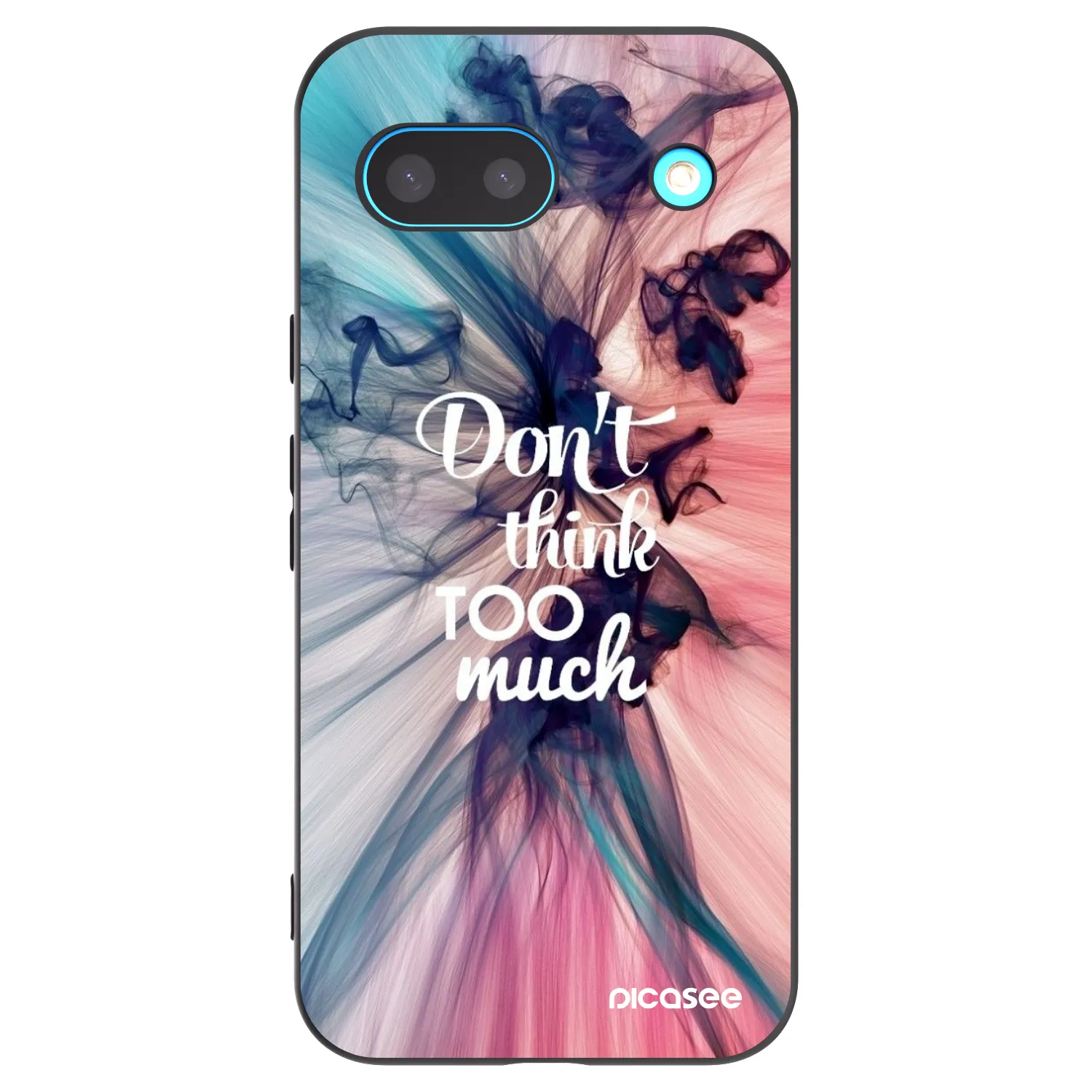 Picasee Μαύρη θήκη σιλικόνης για Google Pixel 8a - Don't think TOO much