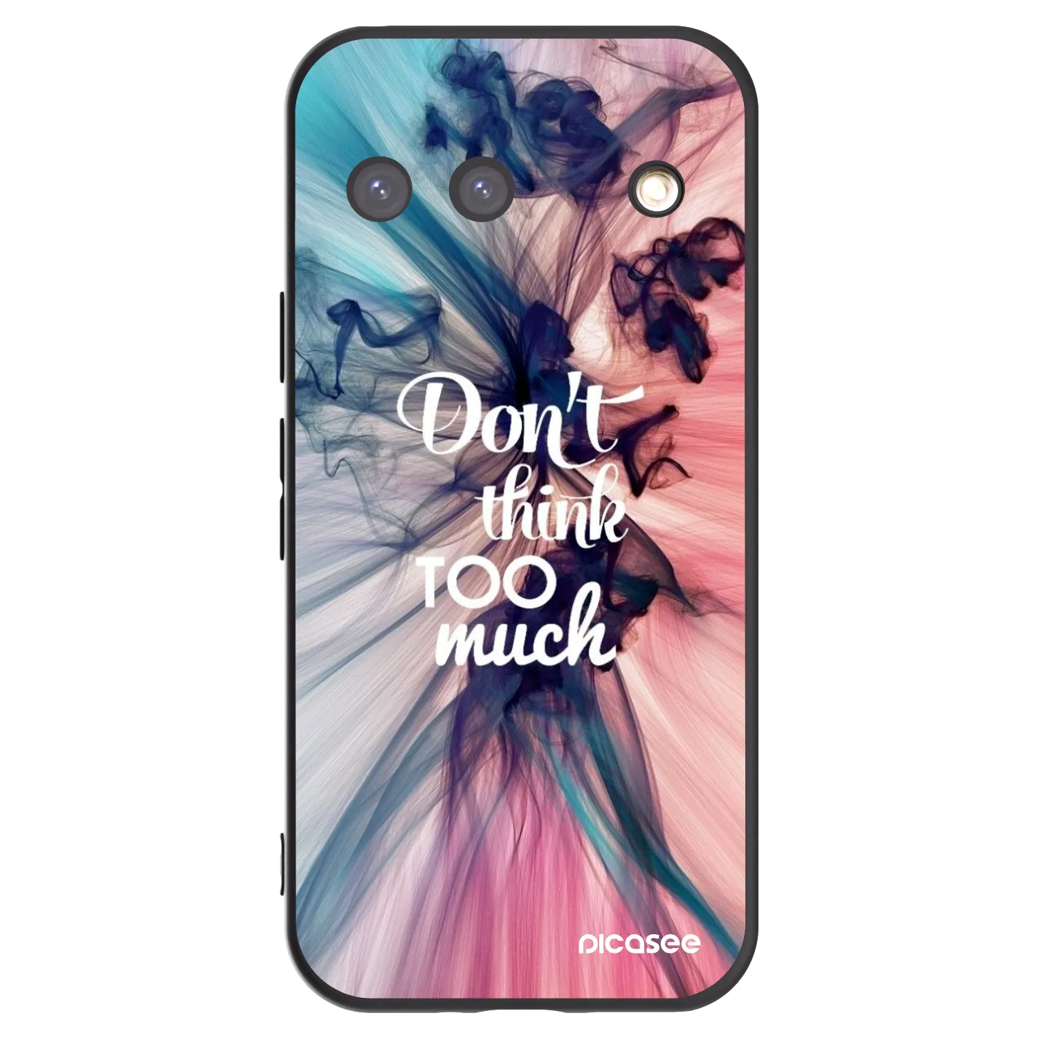 Picasee Μαύρη θήκη σιλικόνης για Google Pixel 9 - Don't think TOO much