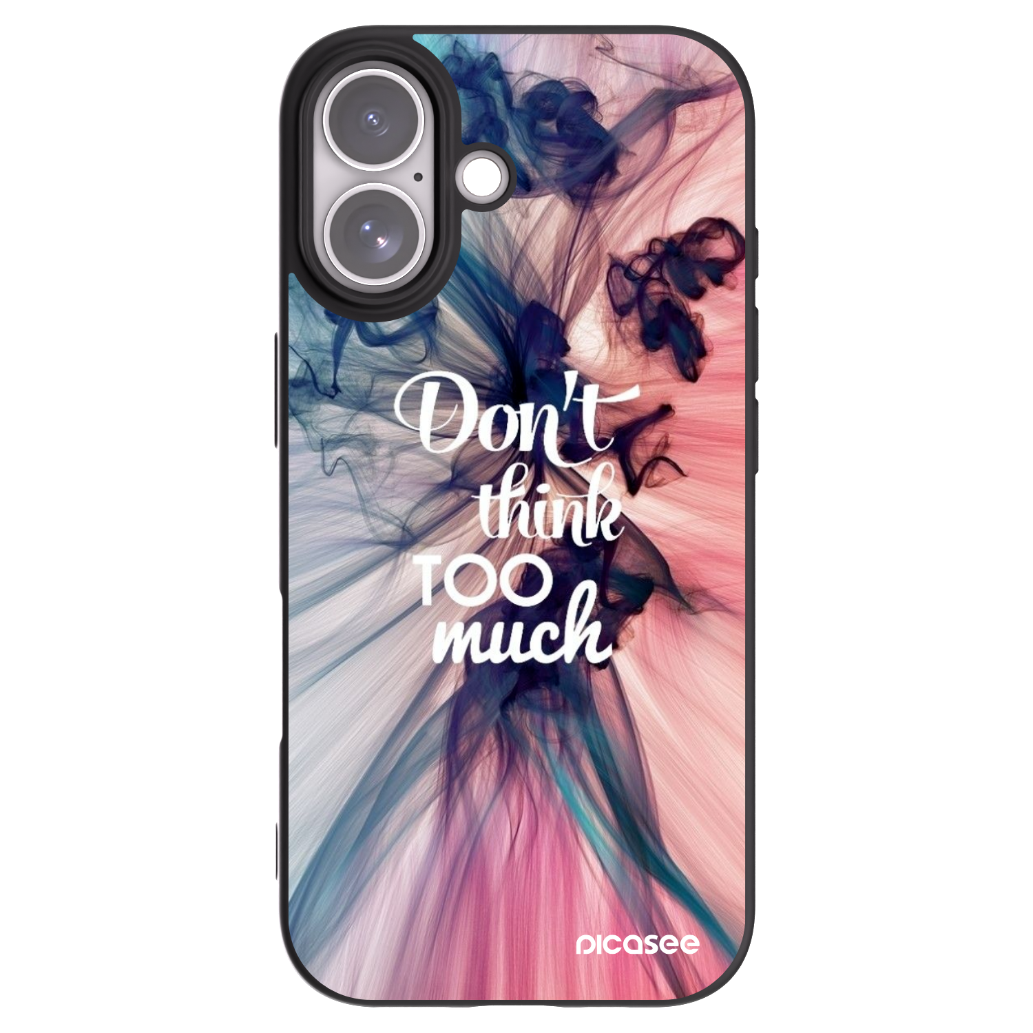 Picasee Μαύρη θήκη σιλικόνης για Apple iPhone 17 - Don't think TOO much