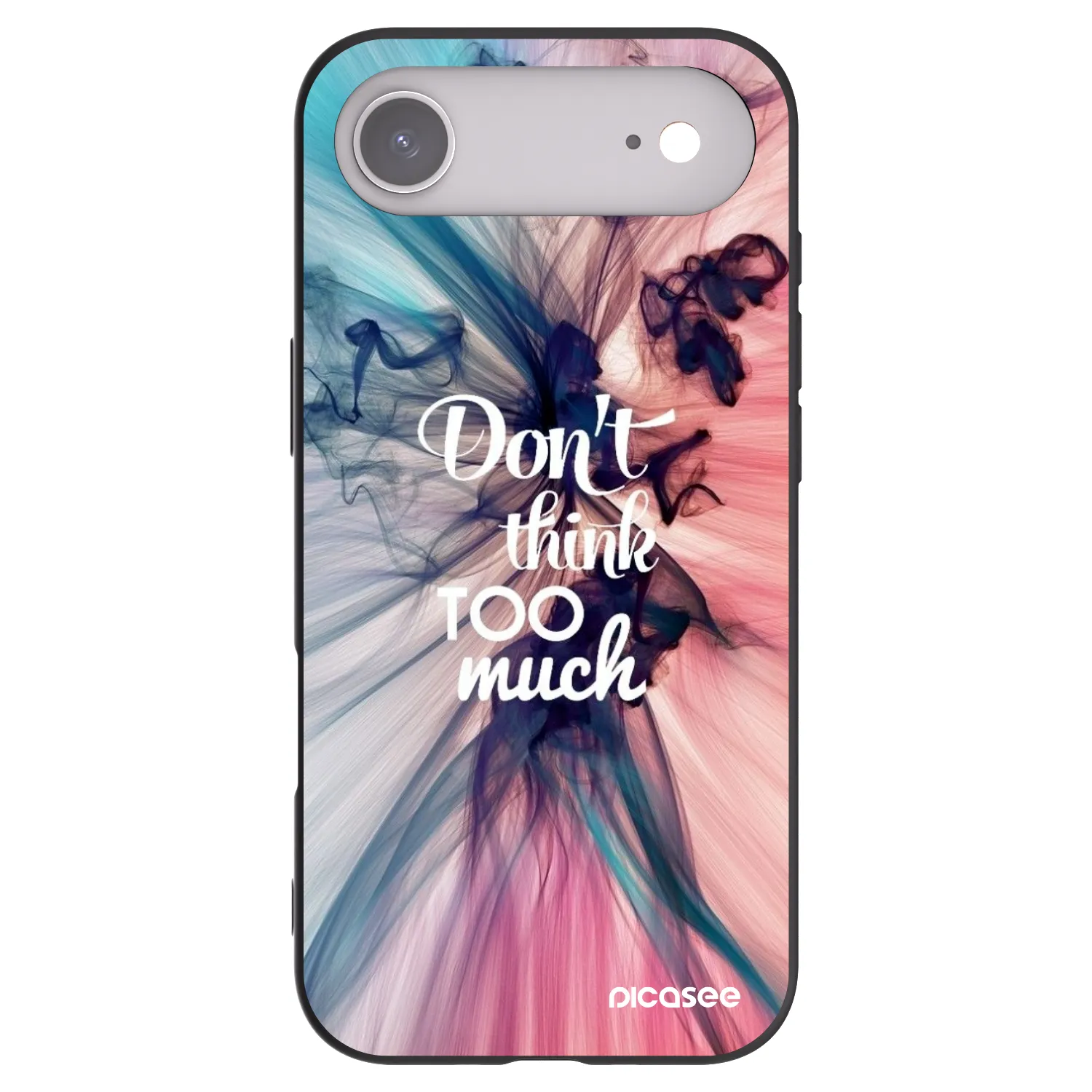 Picasee Μαύρη θήκη σιλικόνης για Apple iPhone Air - Don't think TOO much