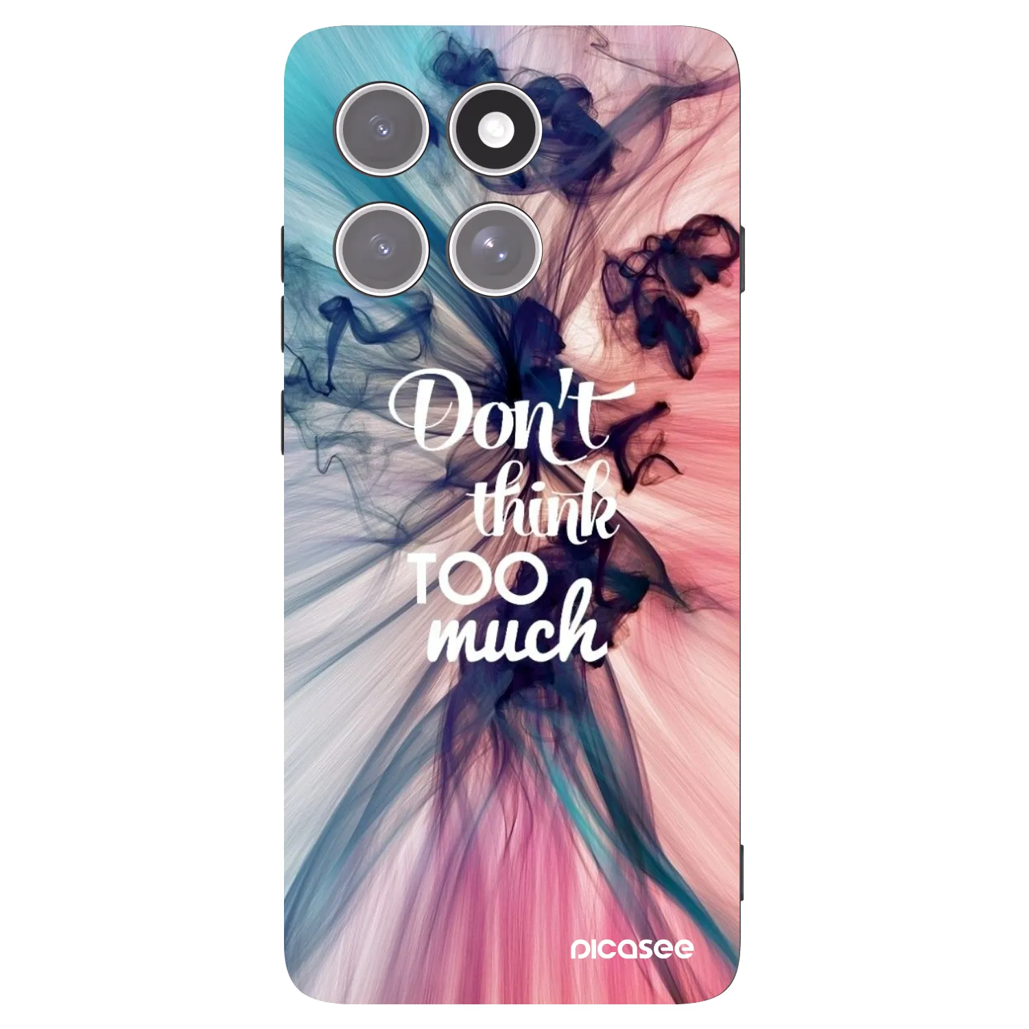 Picasee Μαύρη θήκη σιλικόνης για Motorola Edge 60 Pro - Don't think TOO much