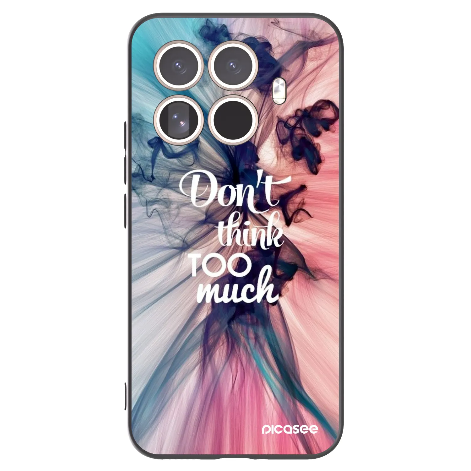 Picasee Μαύρη θήκη σιλικόνης για Xiaomi 15T Pro - Don't think TOO much