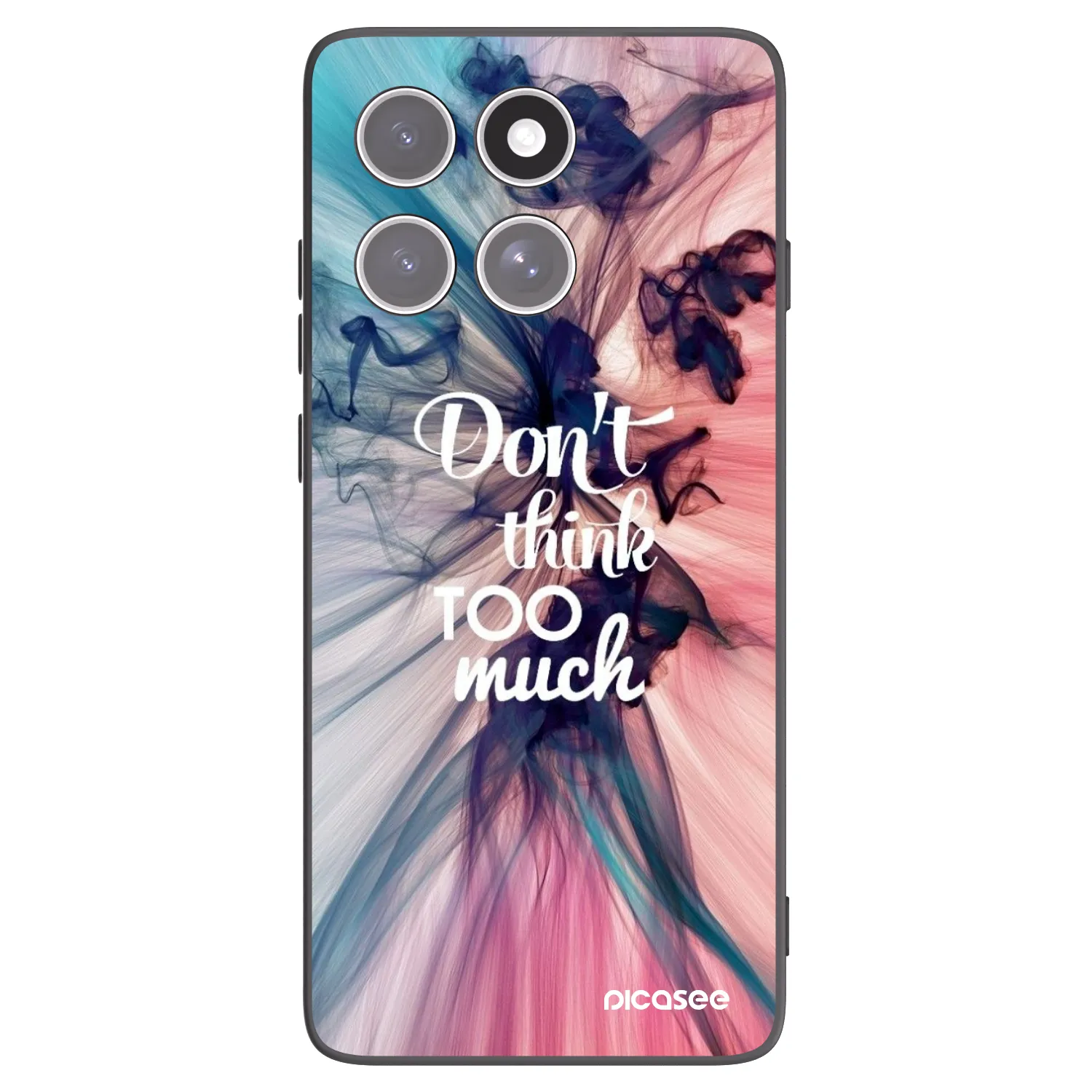 Picasee Μαύρη θήκη σιλικόνης για Motorola Edge 60 Fusion - Don't think TOO much