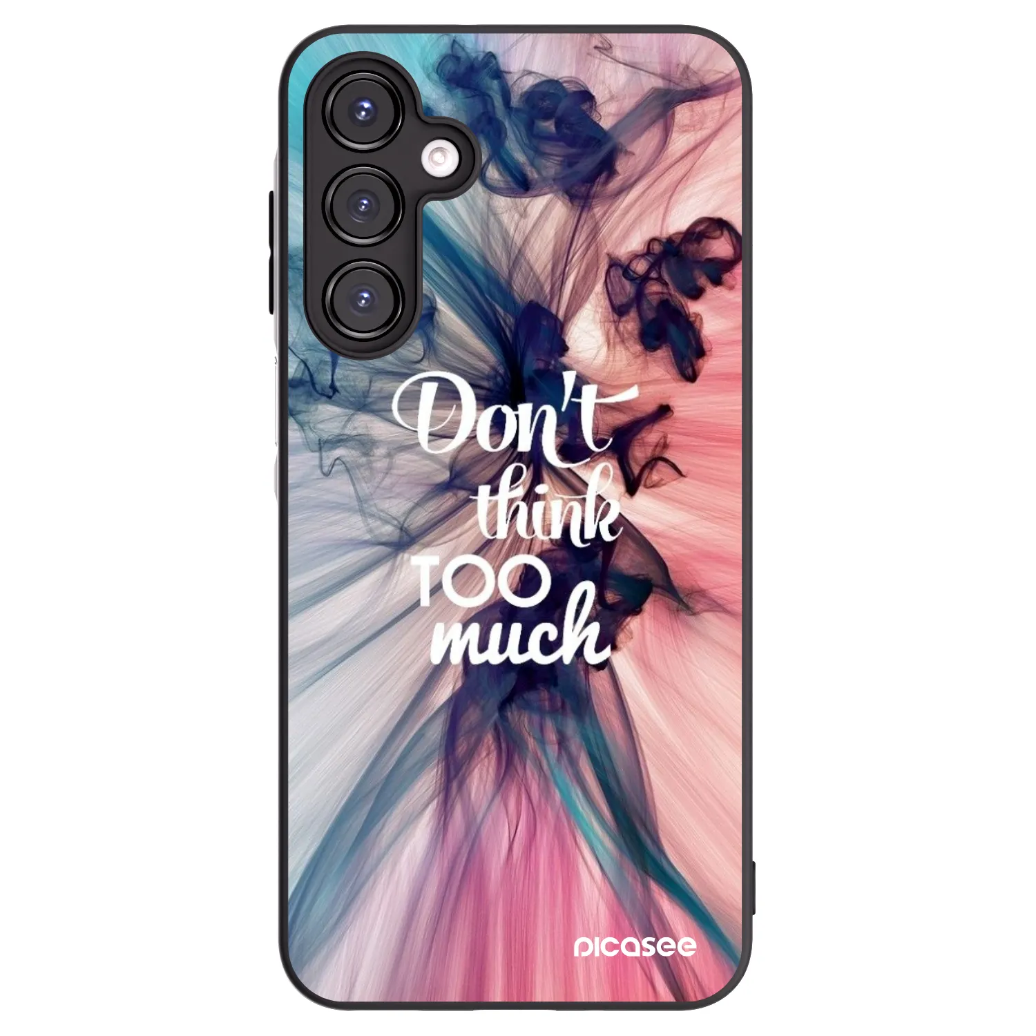 Picasee Μαύρη θήκη σιλικόνης για Samsung Galaxy A16 4G - Don't think TOO much
