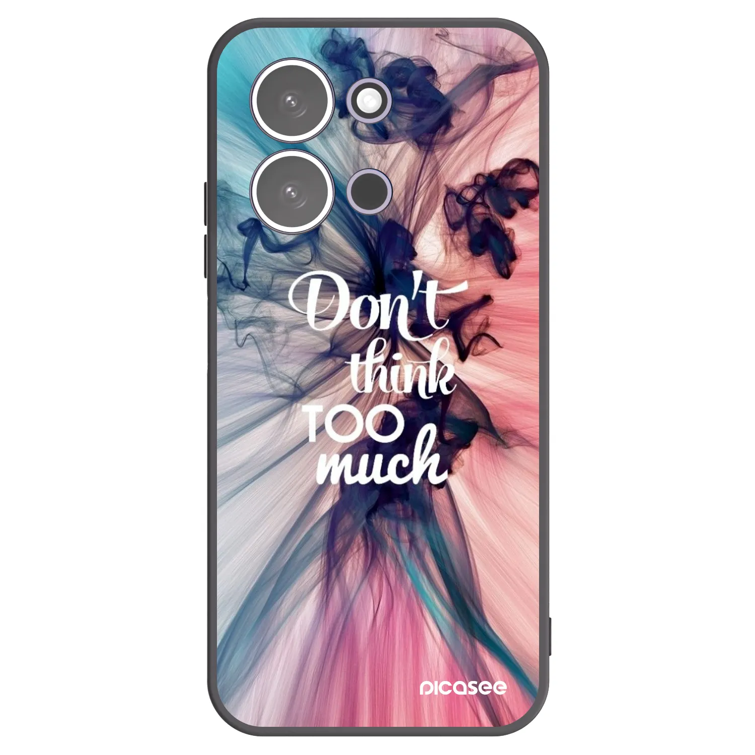 Picasee Μαύρη θήκη σιλικόνης για Xiaomi Redmi 15C 5G - Don't think TOO much