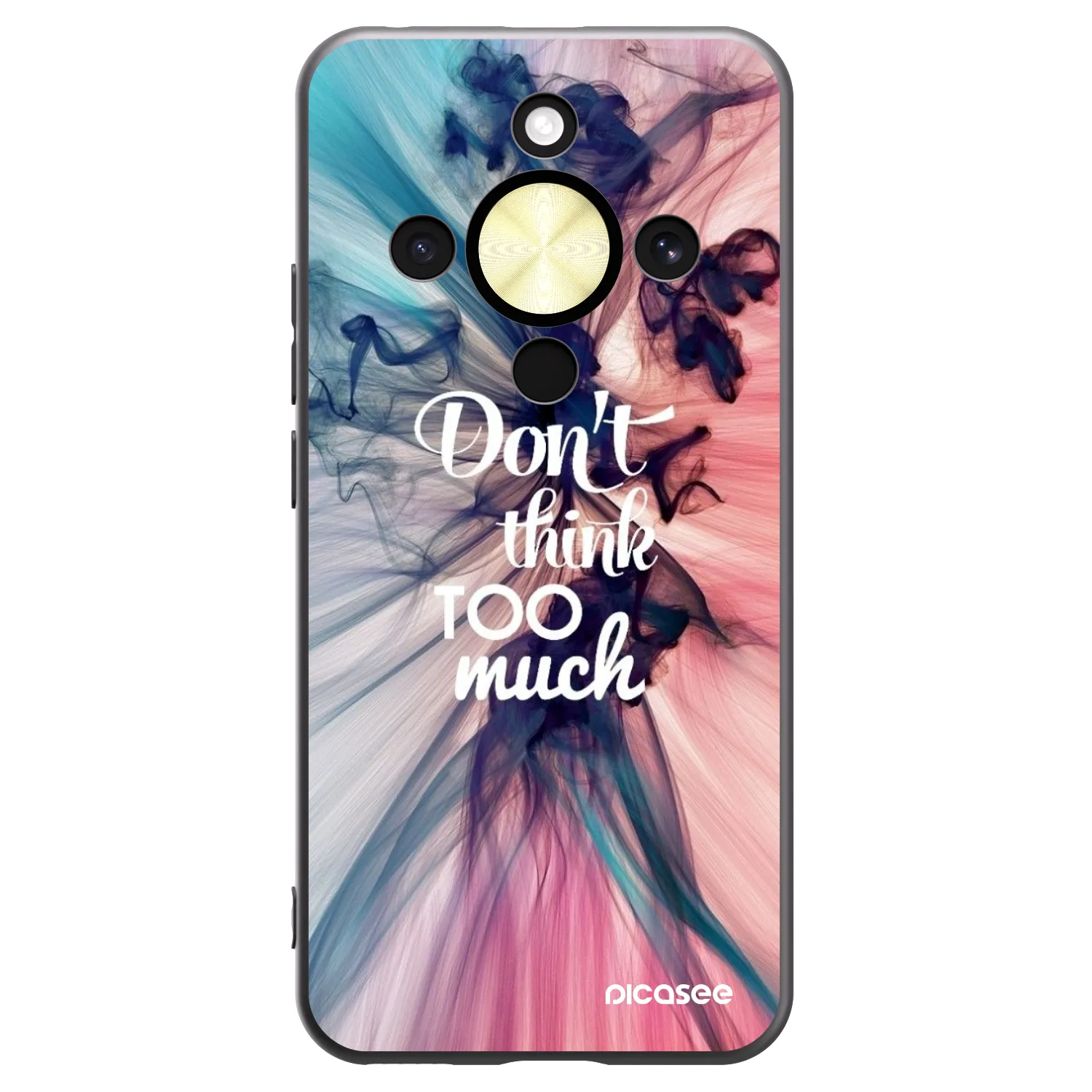 Picasee Μαύρη θήκη σιλικόνης για Honor Magic8 Lite 5G - Don't think TOO much