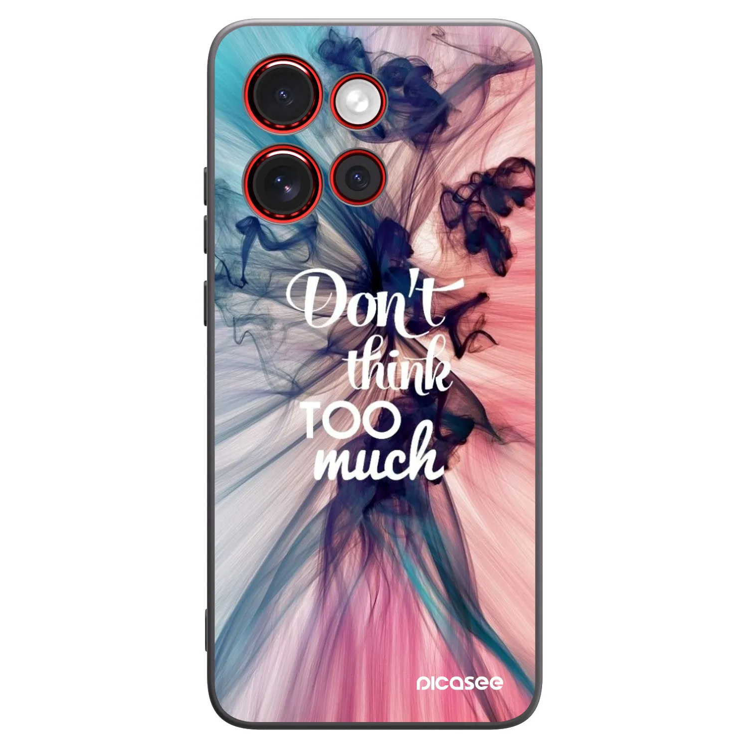Picasee Μαύρη θήκη σιλικόνης για Motorola Edge 60 Neo 5G - Don't think TOO much