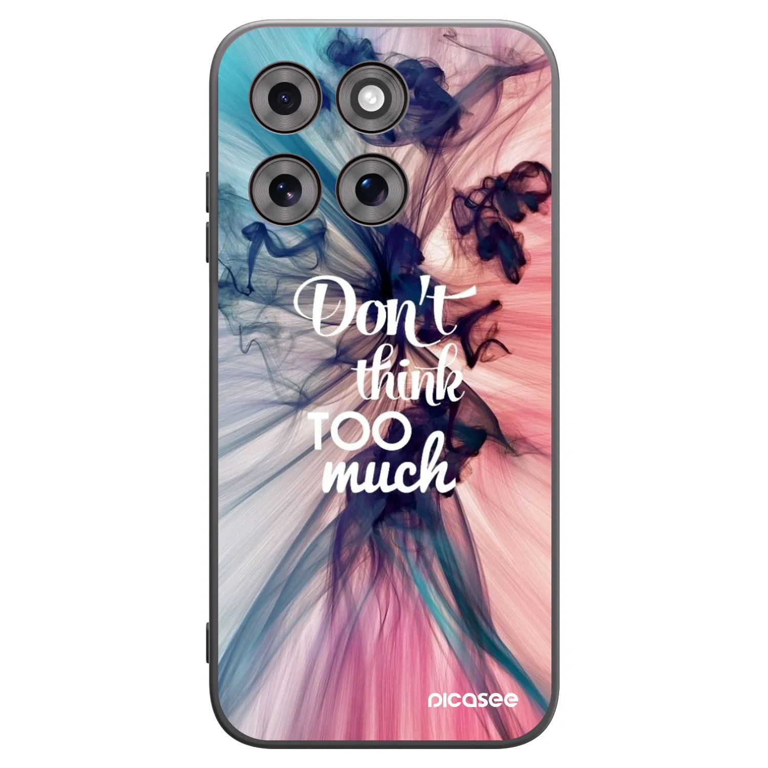Picasee Μαύρη θήκη σιλικόνης για Motorola Moto G77 - Don't think TOO much