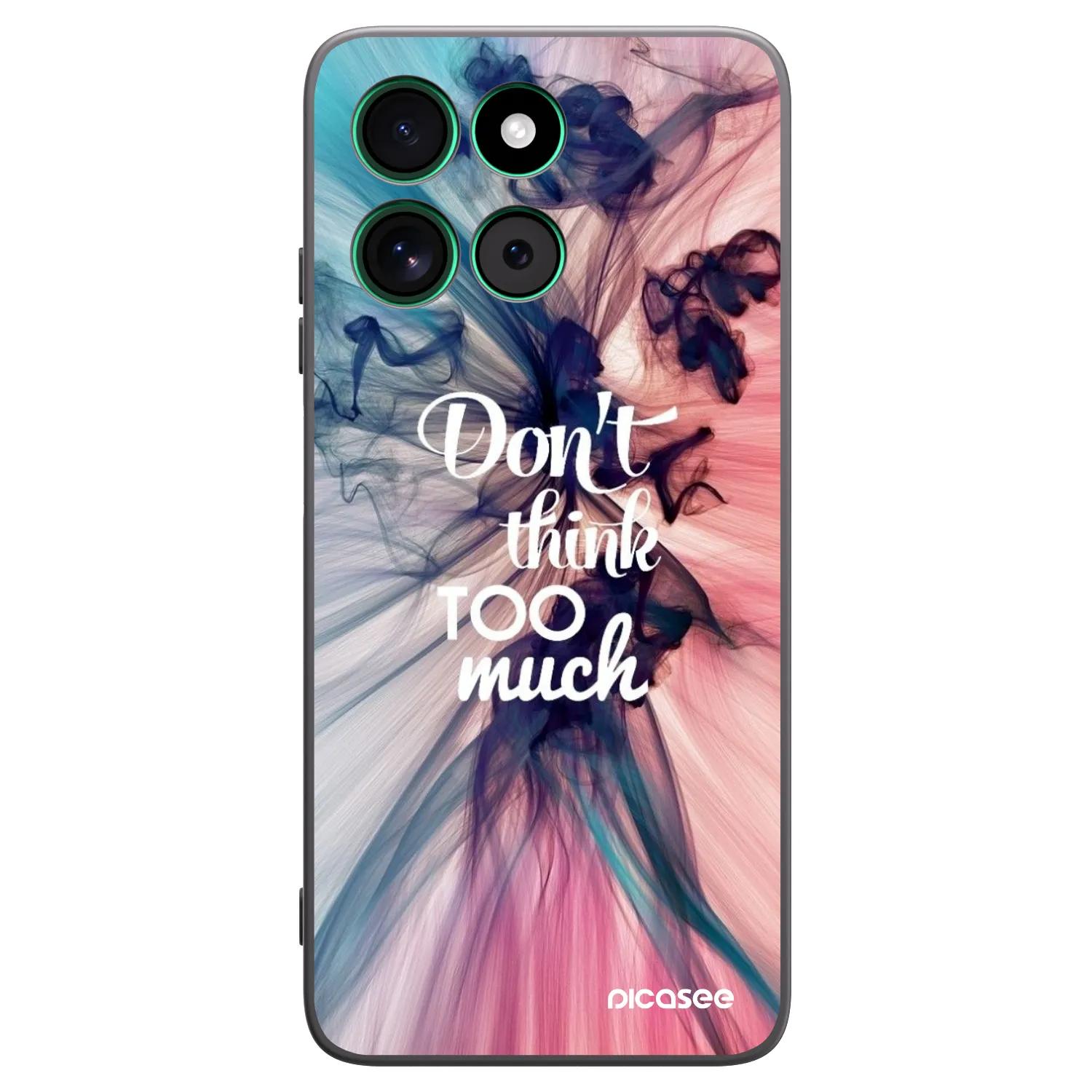 Picasee Μαύρη θήκη σιλικόνης για Motorola Moto G57 Power - Don't think TOO much