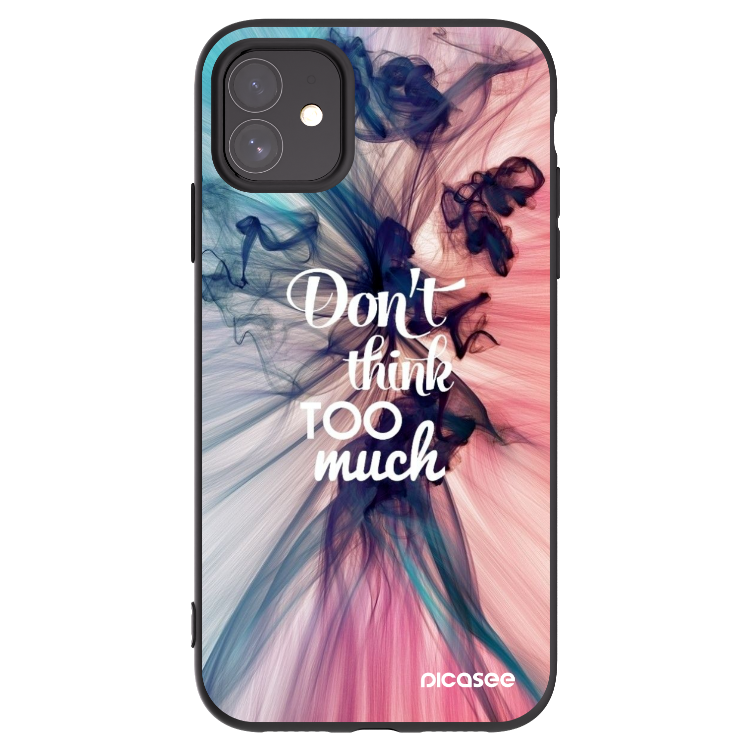 Picasee Μαύρη θήκη σιλικόνης για Apple iPhone 11 - Don't think TOO much
