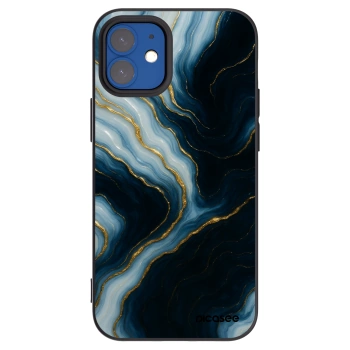 Picasee Μαύρη θήκη σιλικόνης για Apple iPhone 12 mini - Luna