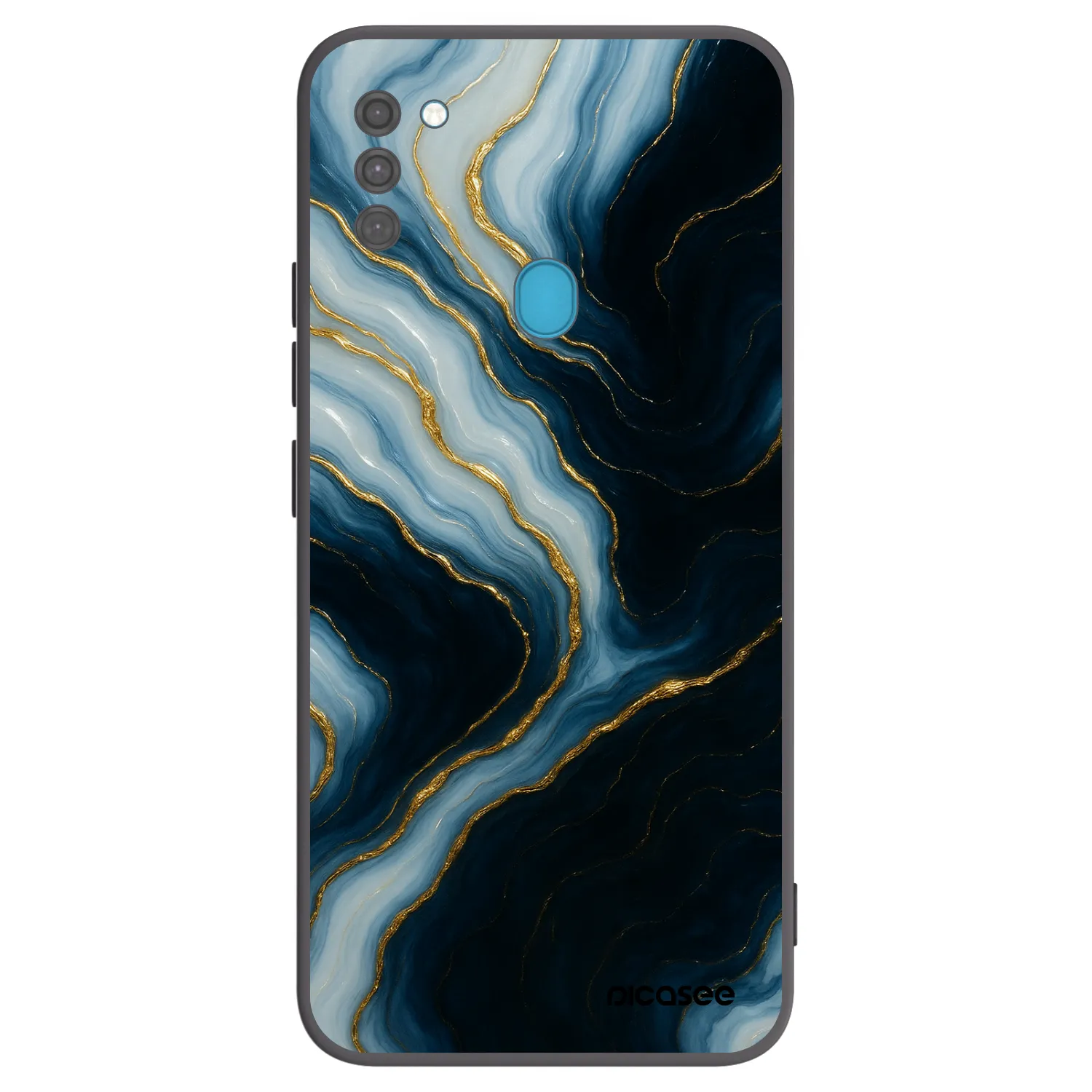 Picasee Μαύρη θήκη σιλικόνης για Samsung Galaxy M11 - Luna