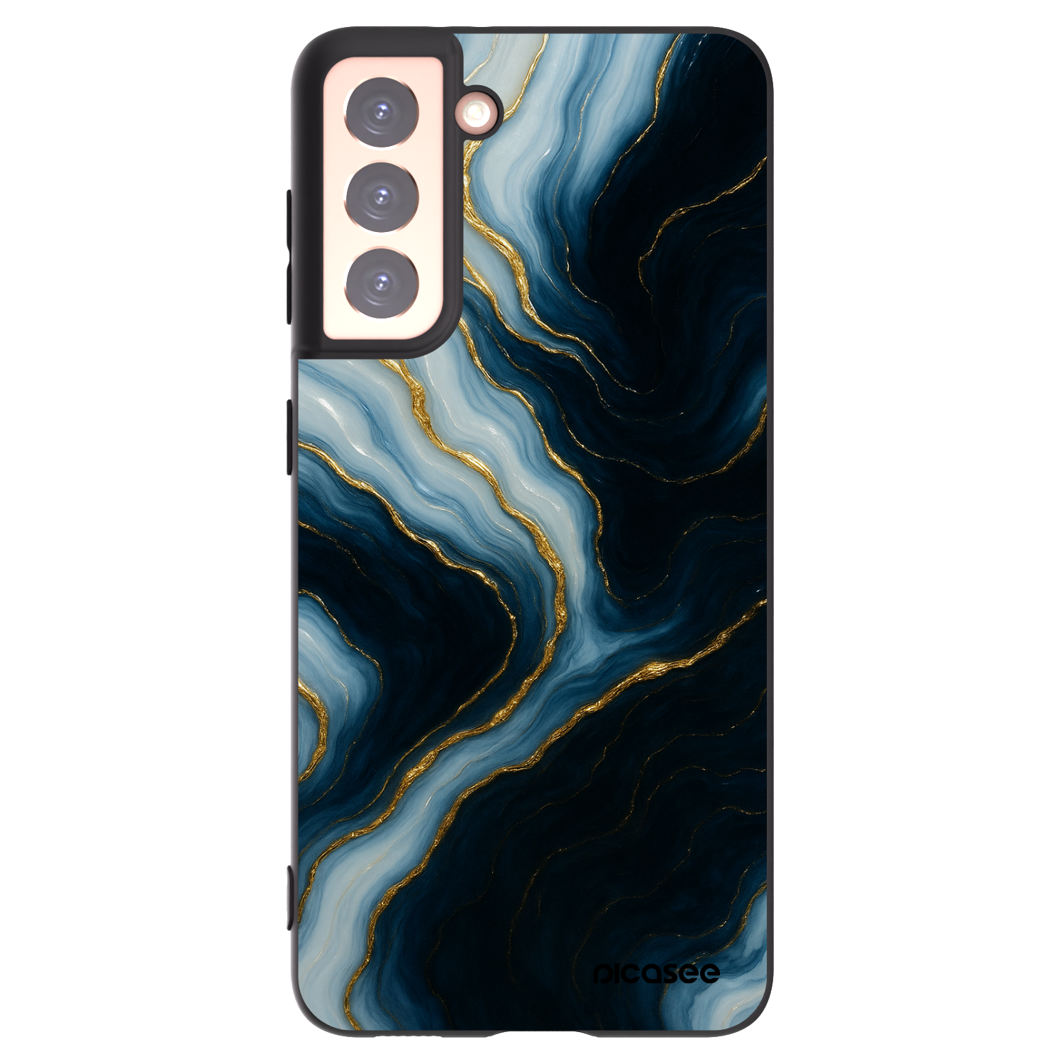 Picasee Μαύρη θήκη σιλικόνης για Samsung Galaxy S21 5G G991B - Luna