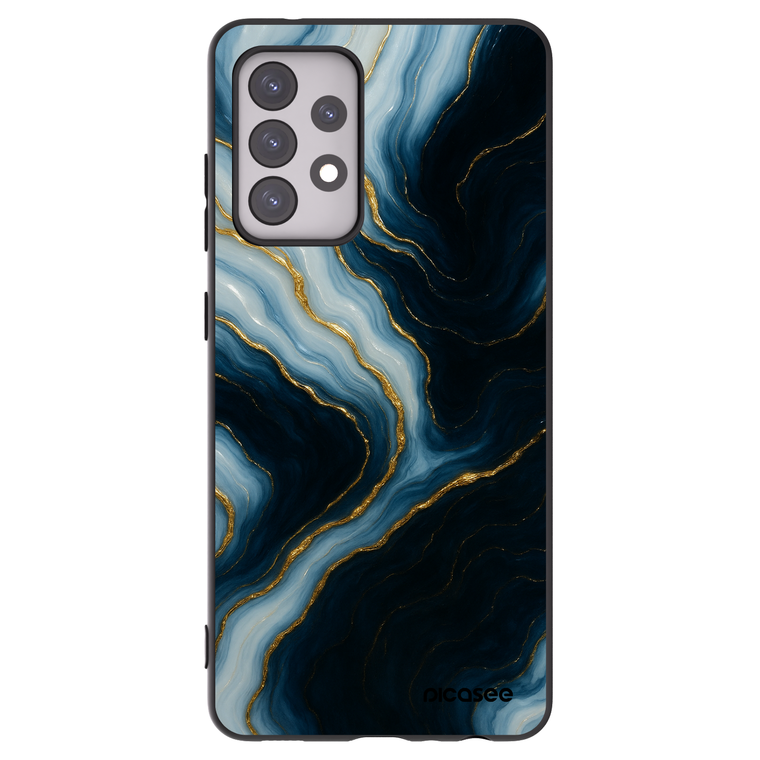 Picasee Μαύρη θήκη σιλικόνης για Samsung Galaxy A52 5G A525F - Luna