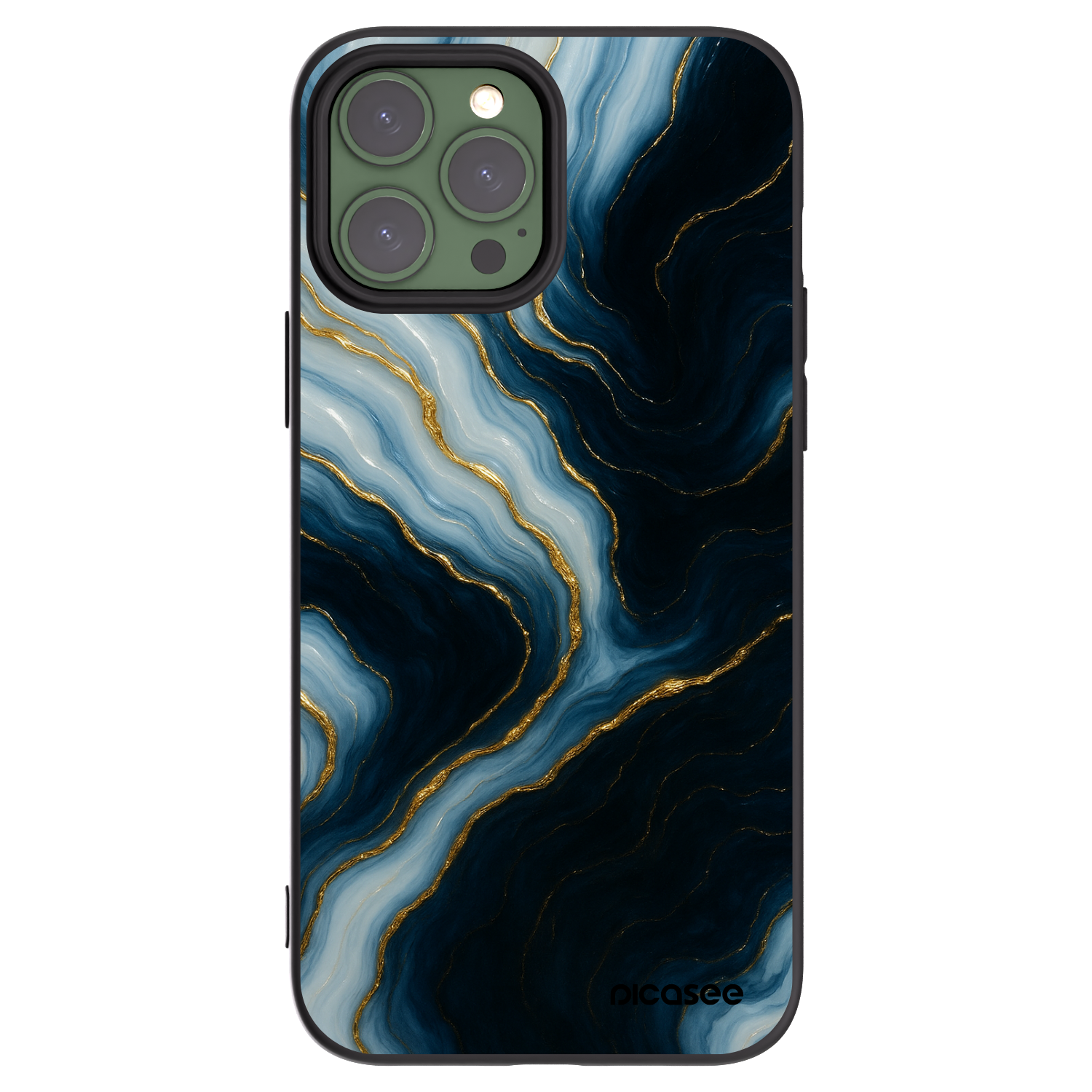 Picasee Μαύρη θήκη σιλικόνης για Apple iPhone 13 Pro Max - Luna