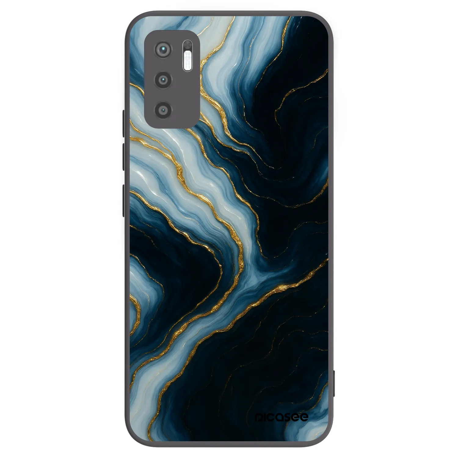 Picasee Μαύρη θήκη σιλικόνης για Xiaomi Redmi Note 10 5G - Luna