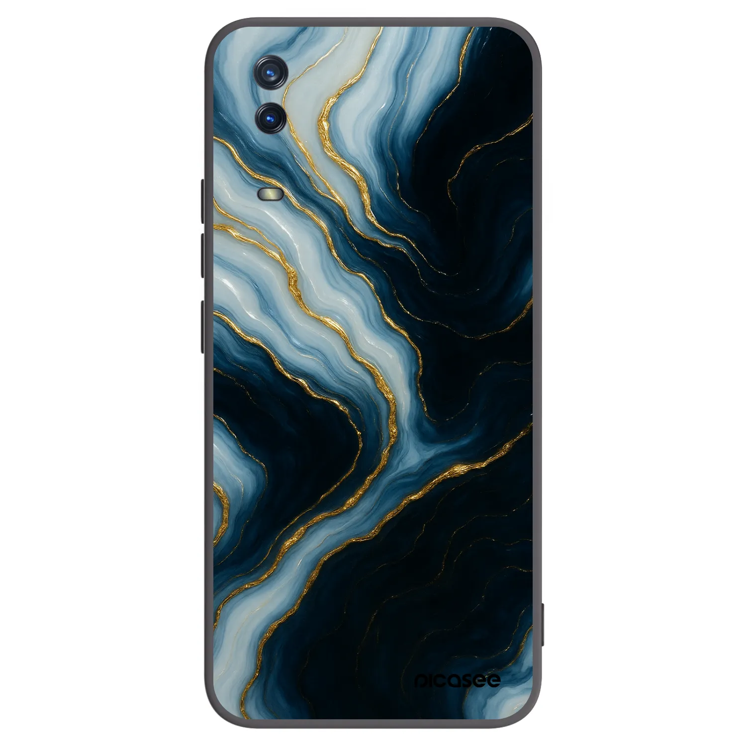 Picasee Μαύρη θήκη σιλικόνης για Vivo Y11s - Luna