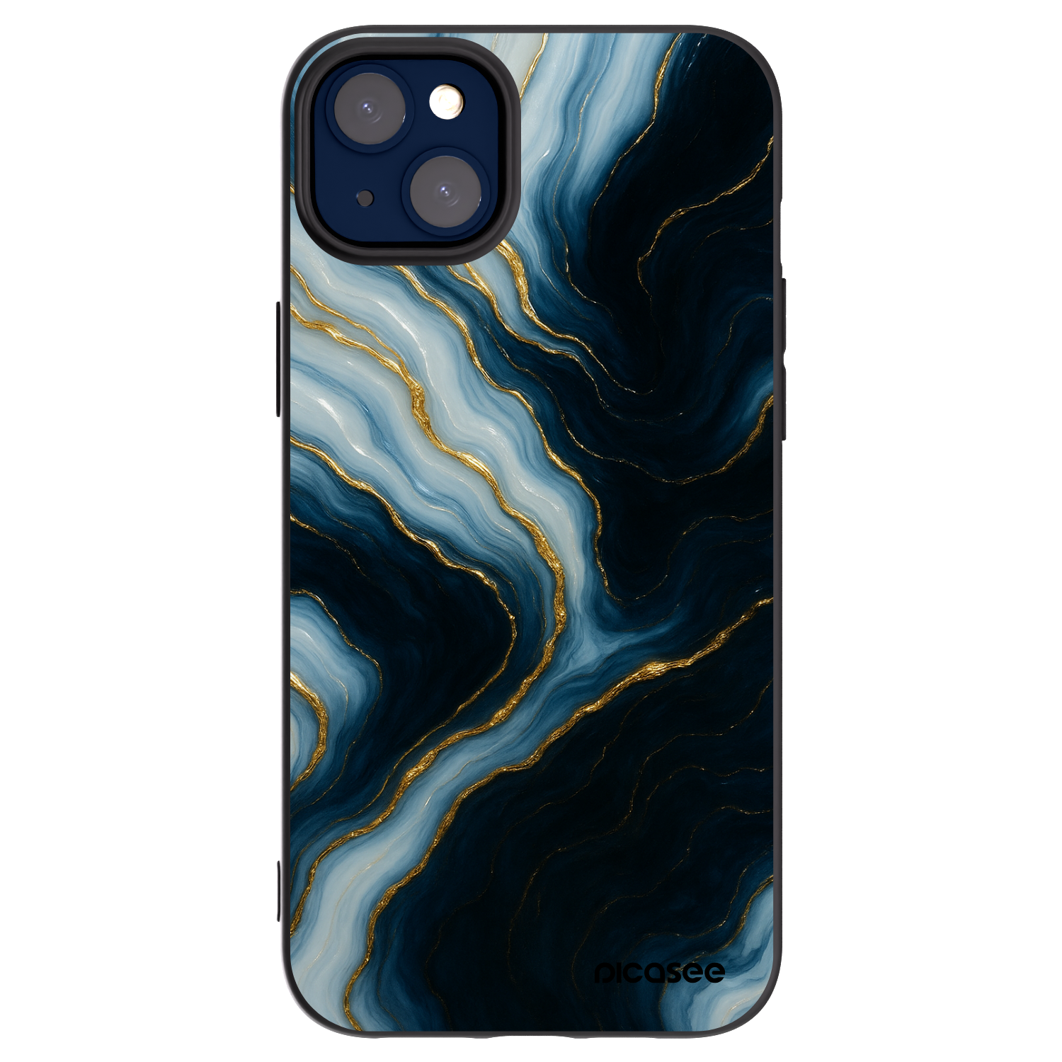 Picasee Μαύρη θήκη σιλικόνης για Apple iPhone 14 Plus - Luna