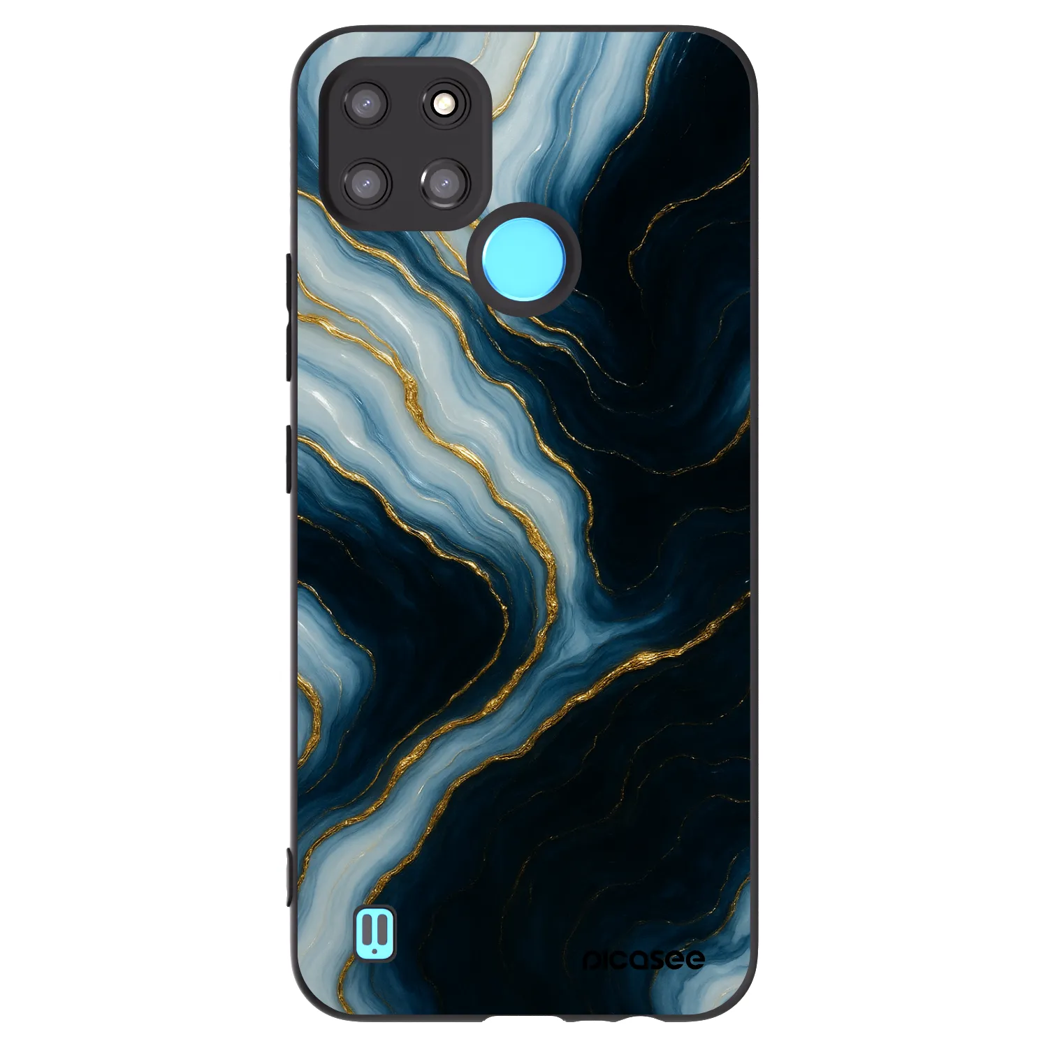 Picasee Μαύρη θήκη σιλικόνης για Realme C21Y - Luna