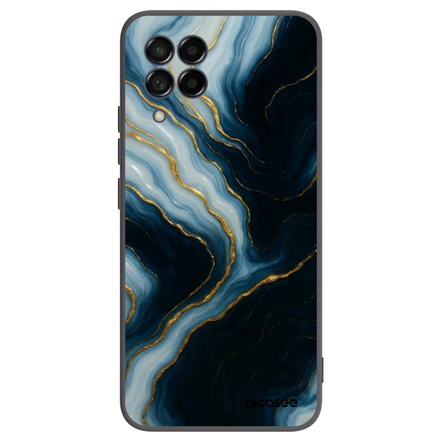 Picasee Μαύρη θήκη σιλικόνης για Samsung Galaxy M53 5G - Luna