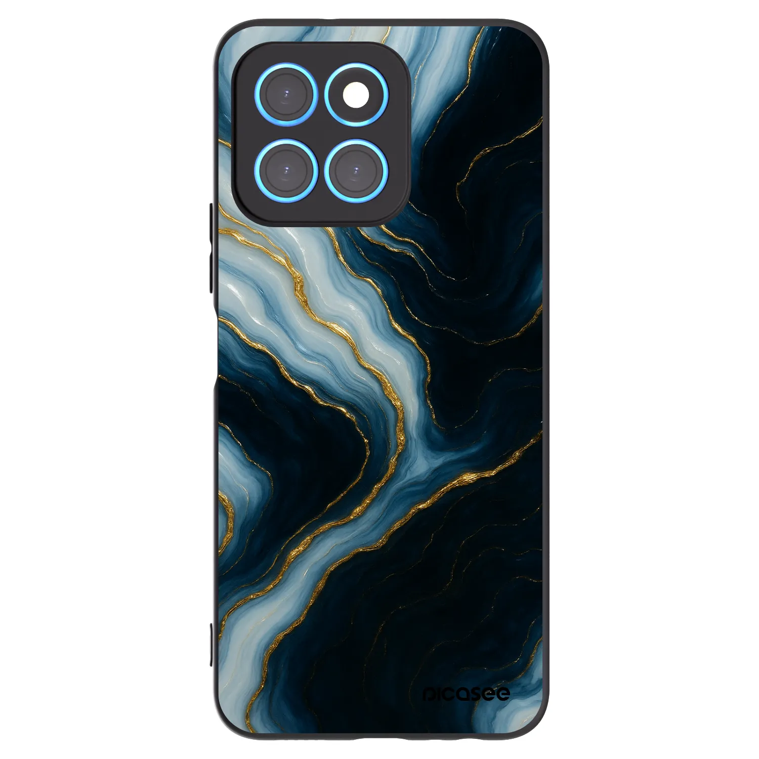 Picasee Μαύρη θήκη σιλικόνης για Honor X8 5G - Luna