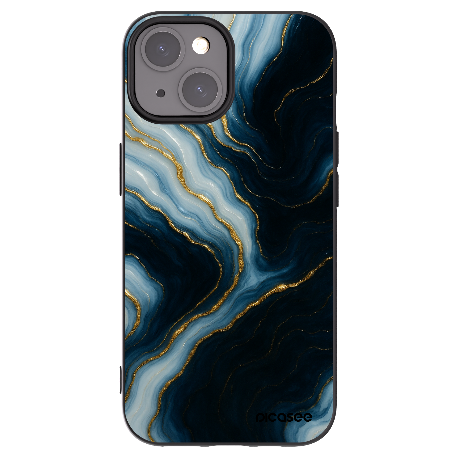 Picasee Μαύρη θήκη σιλικόνης για Apple iPhone 15 - Luna