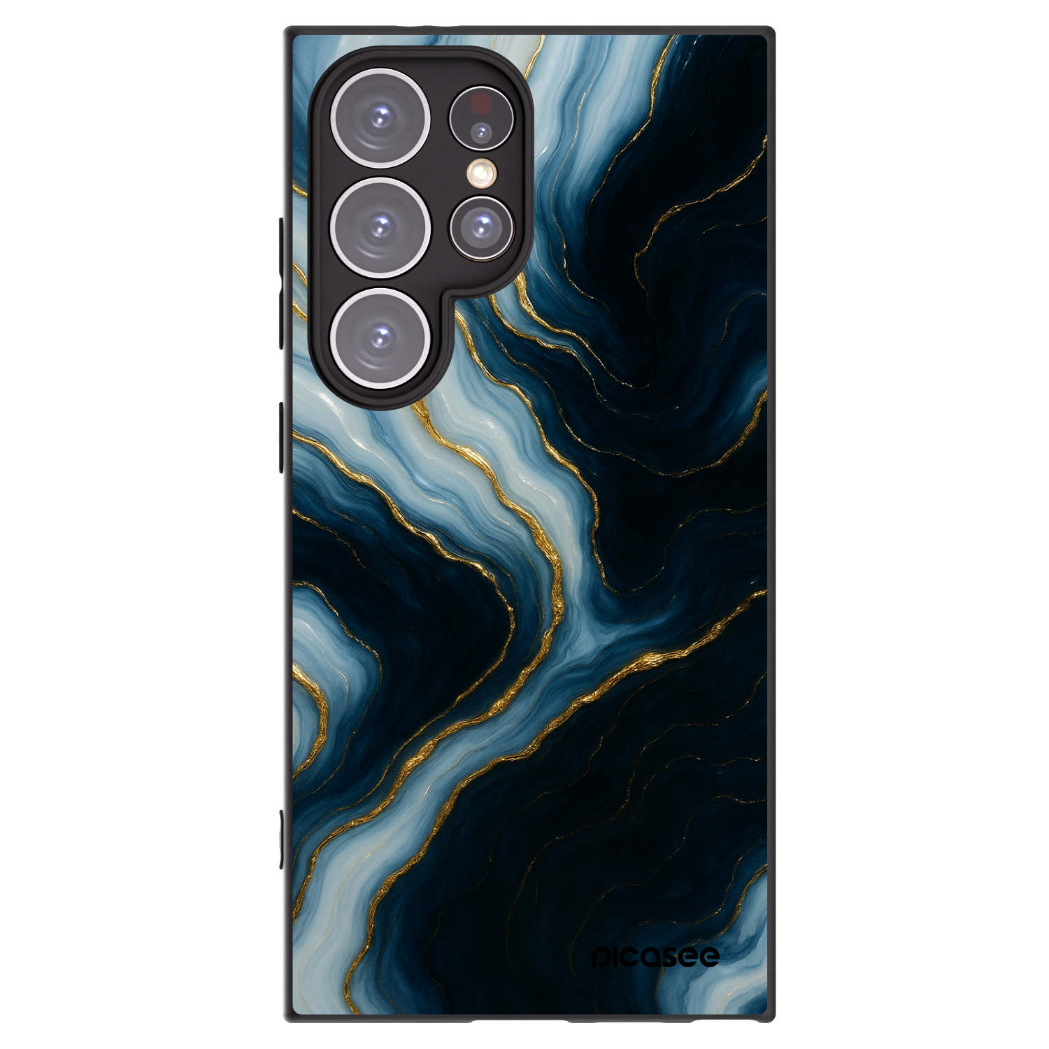 Picasee Μαύρη θήκη σιλικόνης για Samsung Galaxy S24 Ultra S928B 5G - Luna