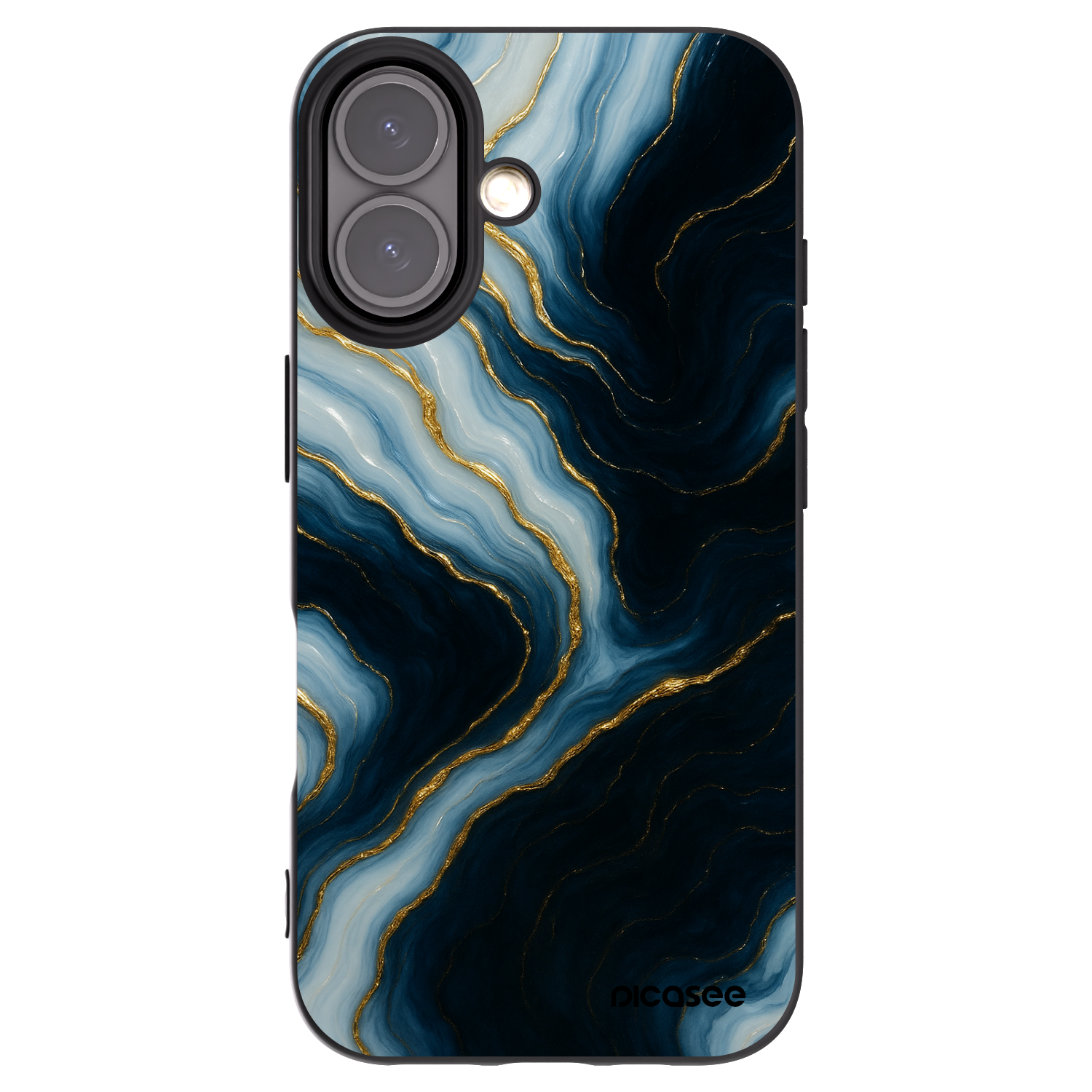 Picasee Μαύρη θήκη σιλικόνης για Apple iPhone 16 - Luna