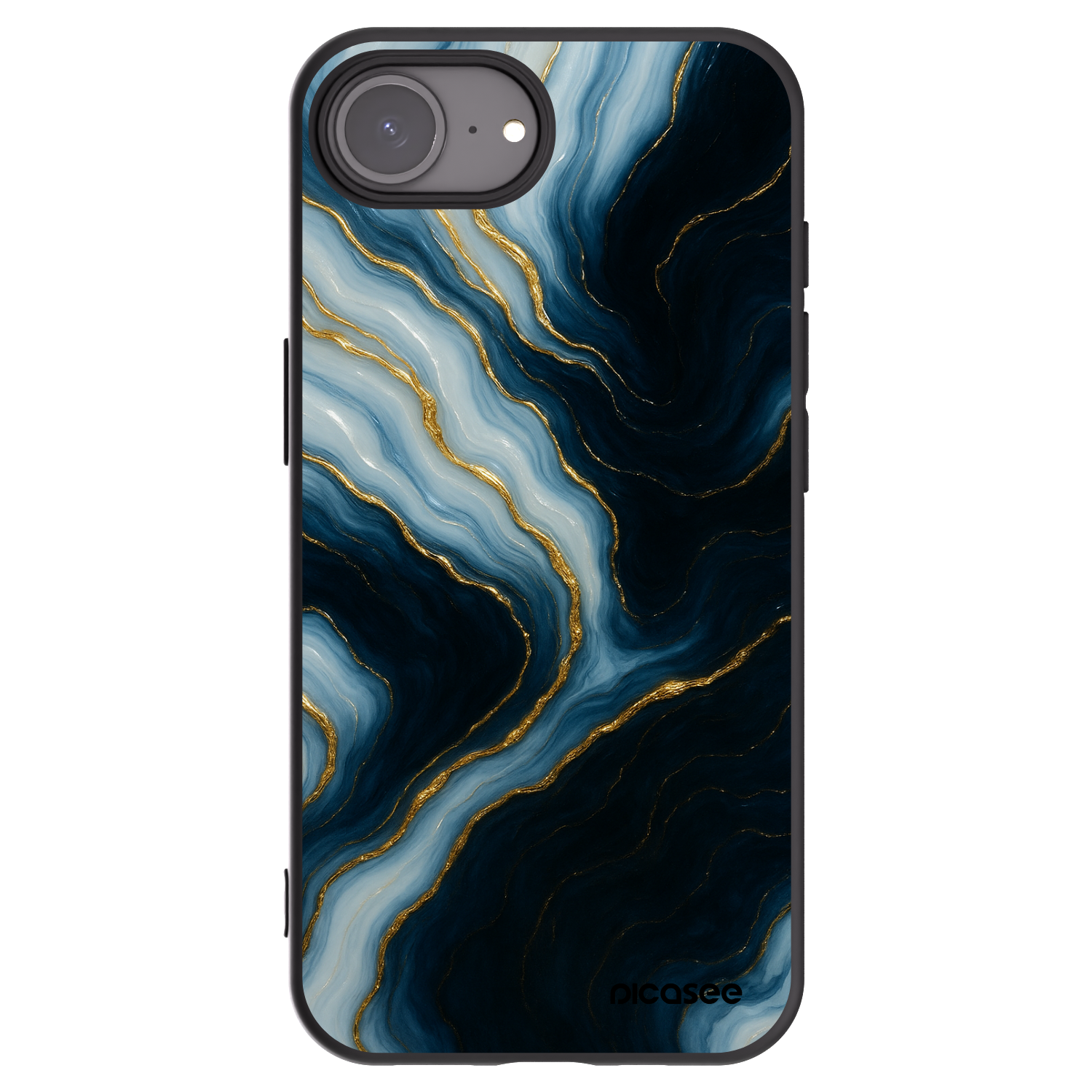 Picasee Μαύρη θήκη σιλικόνης για Apple iPhone 16e - Luna