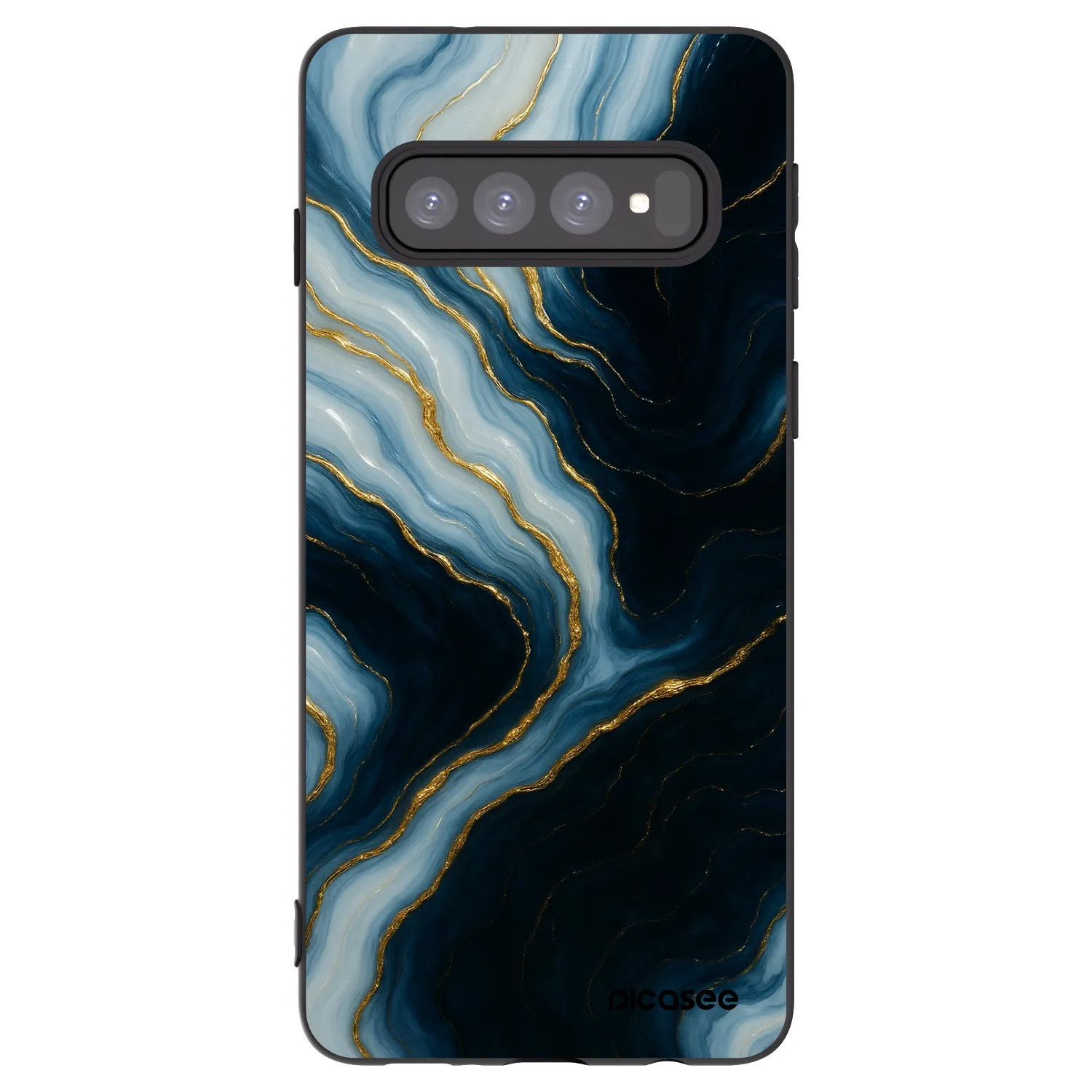 Picasee Μαύρη θήκη σιλικόνης για Samsung Galaxy S10 G973 - Luna