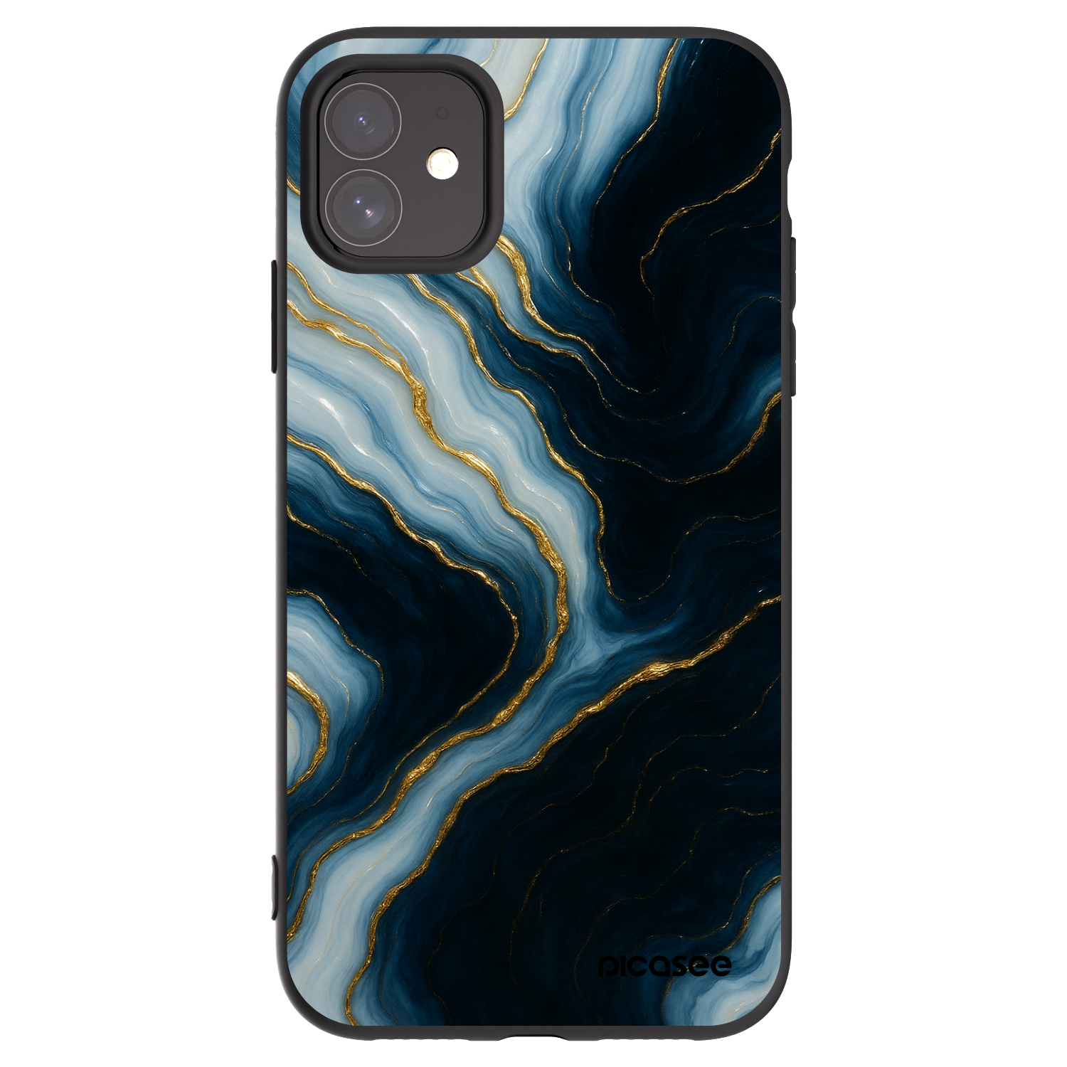 Picasee Μαύρη θήκη σιλικόνης για Apple iPhone 11 - Luna