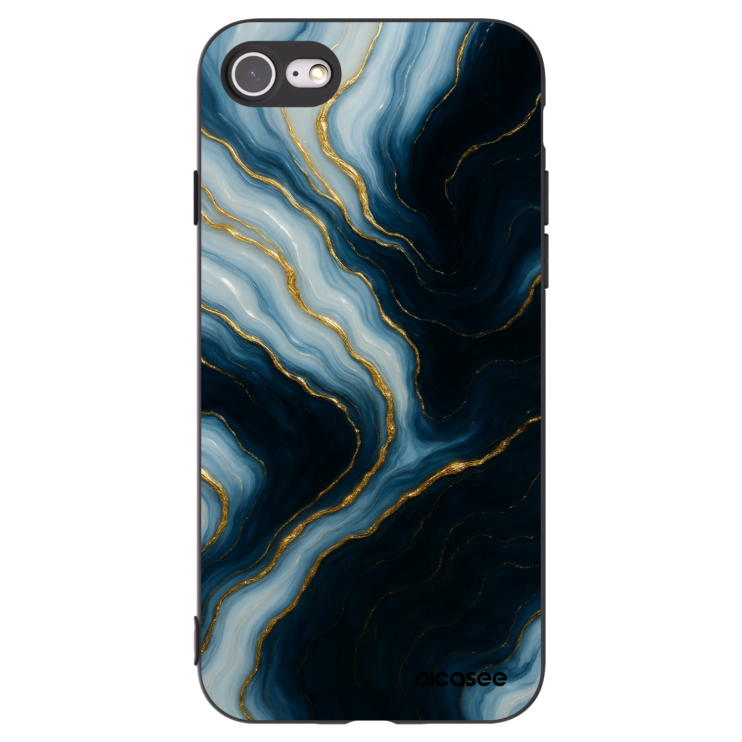 Picasee Μαύρη θήκη σιλικόνης για Apple iPhone SE 2020 - Luna