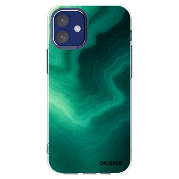 Picasee διαφανής θήκη σιλικόνης Apple iPhone 12 mini - Malachite