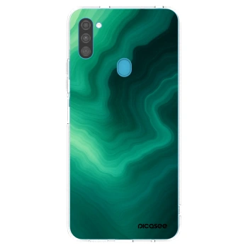 Picasee διαφανής θήκη σιλικόνης Samsung Galaxy M11 - Malachite