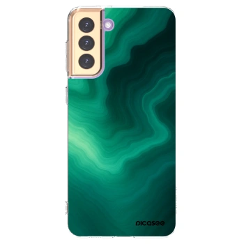 Picasee διαφανής θήκη σιλικόνης Samsung Galaxy S21+ 5G G996F - Malachite
