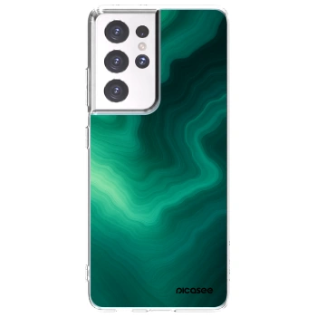 Picasee διαφανής θήκη σιλικόνης Samsung Galaxy S21 Ultra 5G G998B - Malachite
