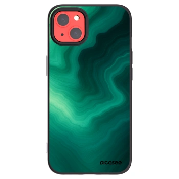 Picasee Μαύρη θήκη σιλικόνης για Apple iPhone 13 - Malachite