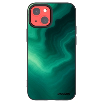 Picasee Μαύρη θήκη σιλικόνης για Apple iPhone 13 mini - Malachite