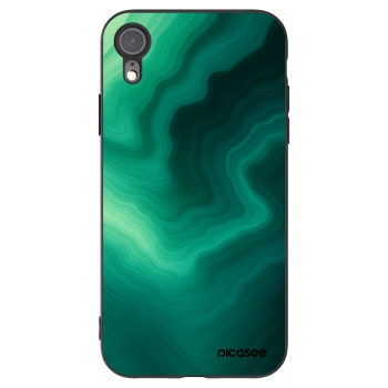Picasee Μαύρη θήκη σιλικόνης για Apple iPhone XR - Malachite