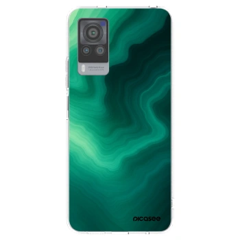 Picasee διαφανής θήκη σιλικόνης Vivo X60 Pro 5G - Malachite
