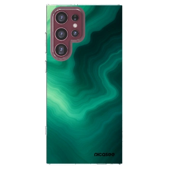 Picasee διαφανής θήκη σιλικόνης Samsung Galaxy S22 Ultra 5G - Malachite