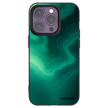 Picasee Μαύρη θήκη σιλικόνης για Apple iPhone 14 Pro - Malachite