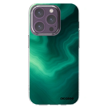 Picasee διαφανής θήκη σιλικόνης Apple iPhone 14 Pro - Malachite