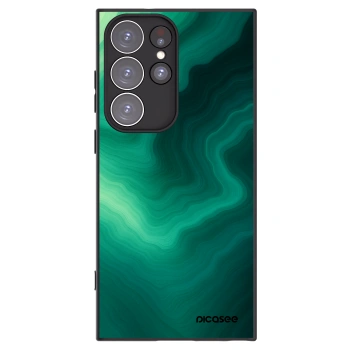 Picasee Μαύρη θήκη σιλικόνης για Samsung Galaxy S23 Ultra 5G - Malachite
